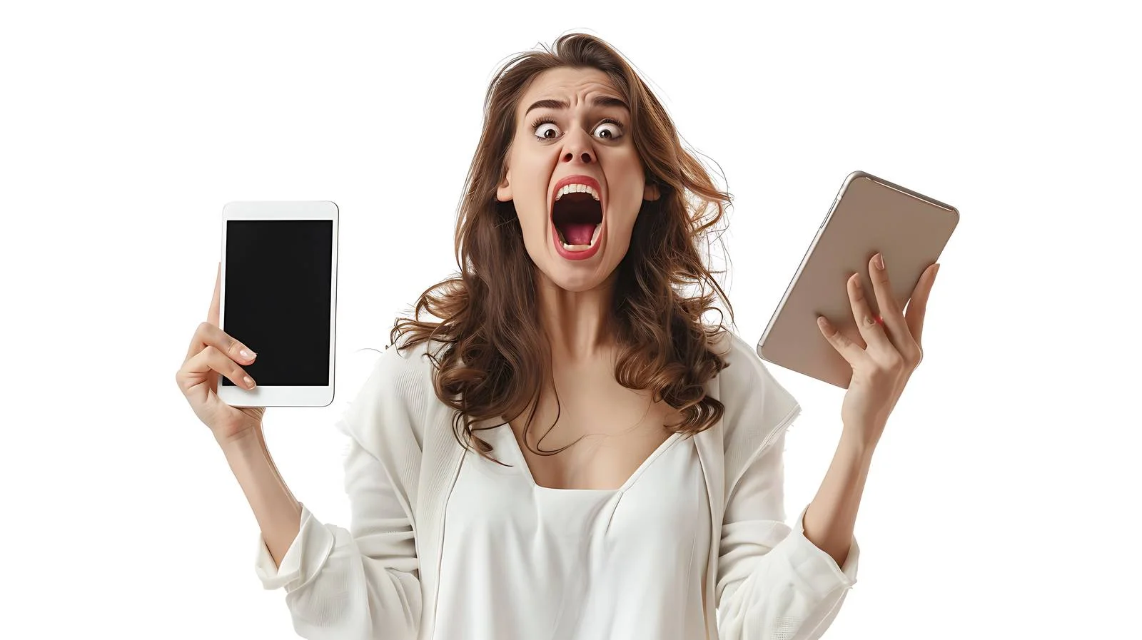 Multitasking Tech User Experiencing Frustration — free download from Dotvec