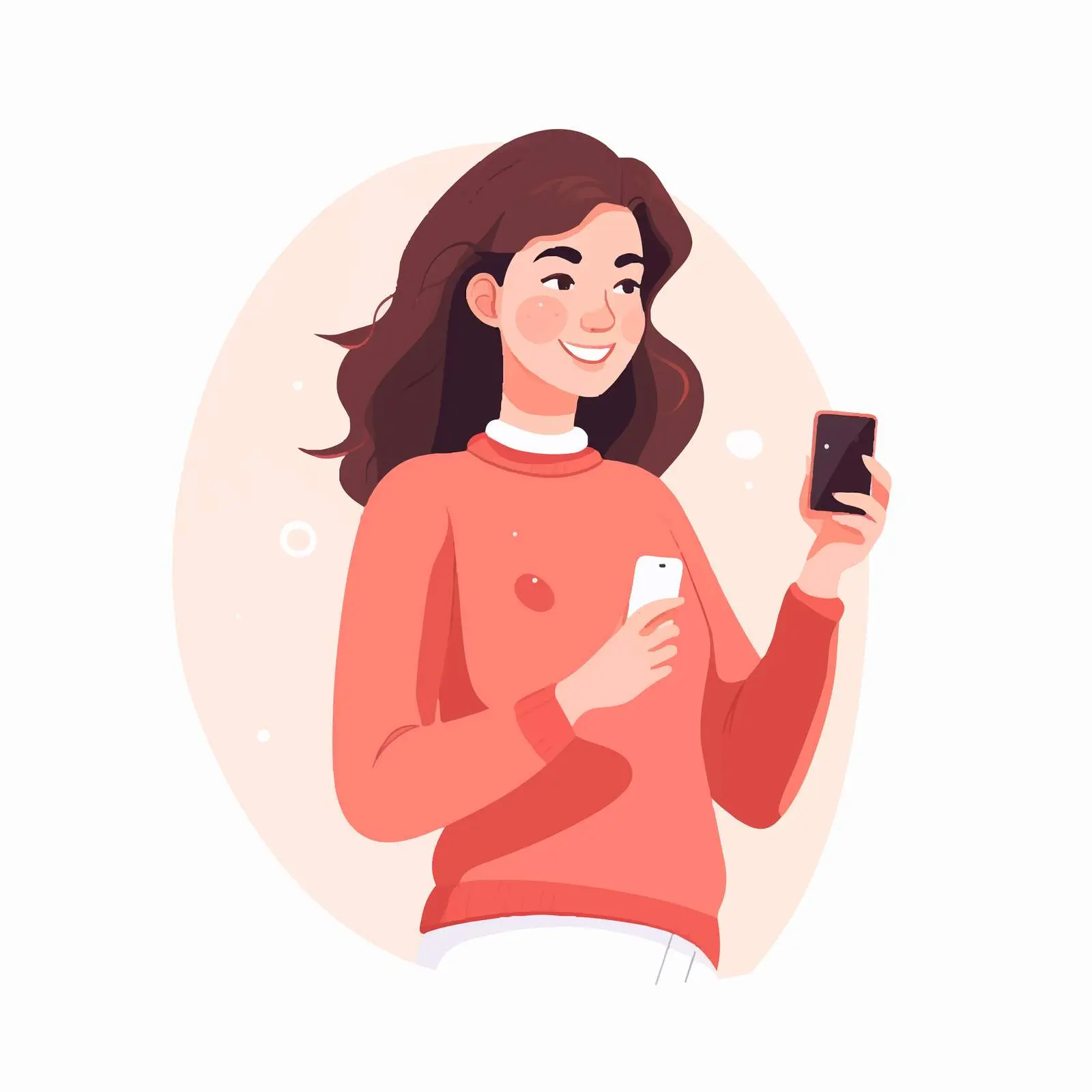 Happy Woman Taking Photo with Smartphone — free download from Dotvec