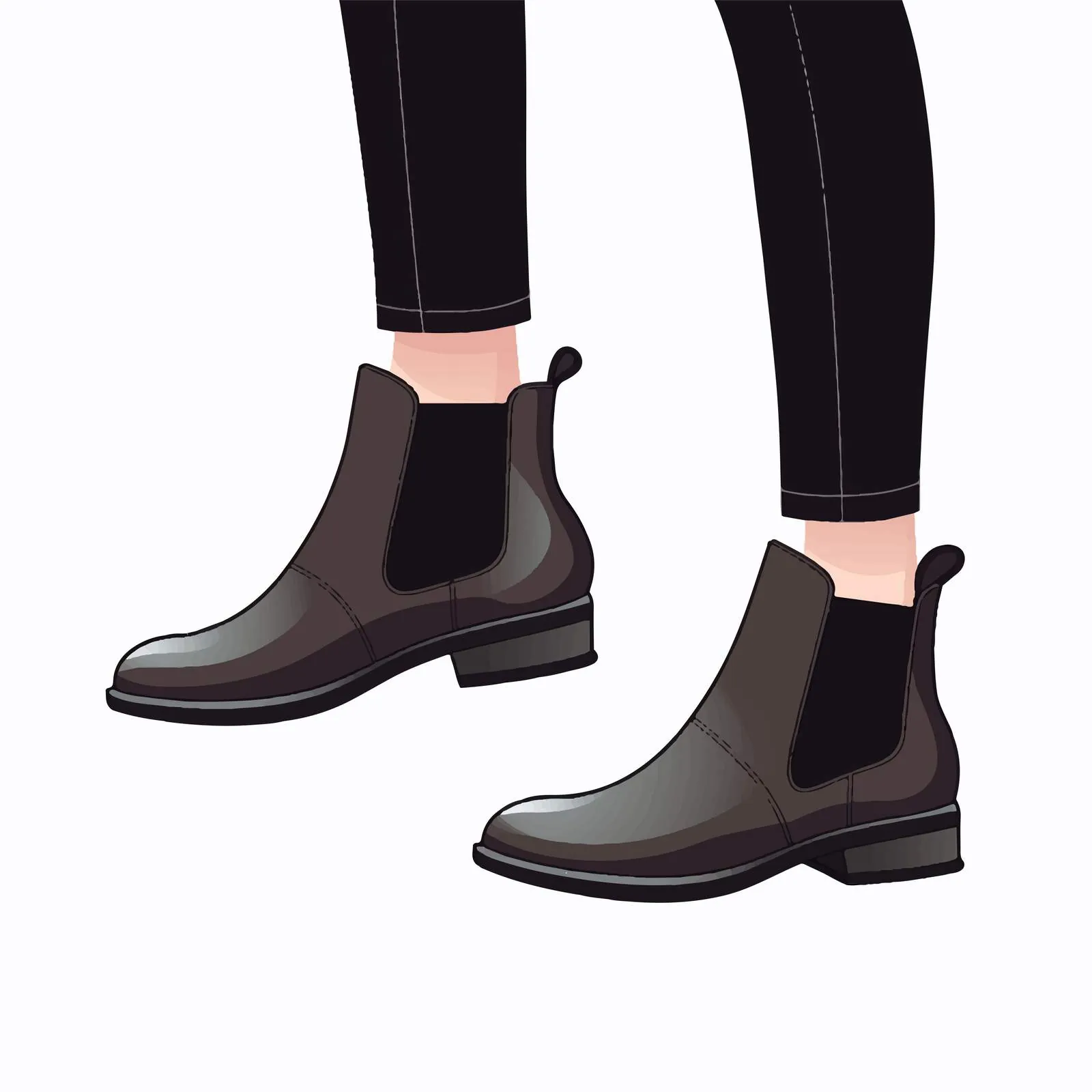 Stylish Woman in Trendy Chelsea Boots – free sartorial image from Dotvec