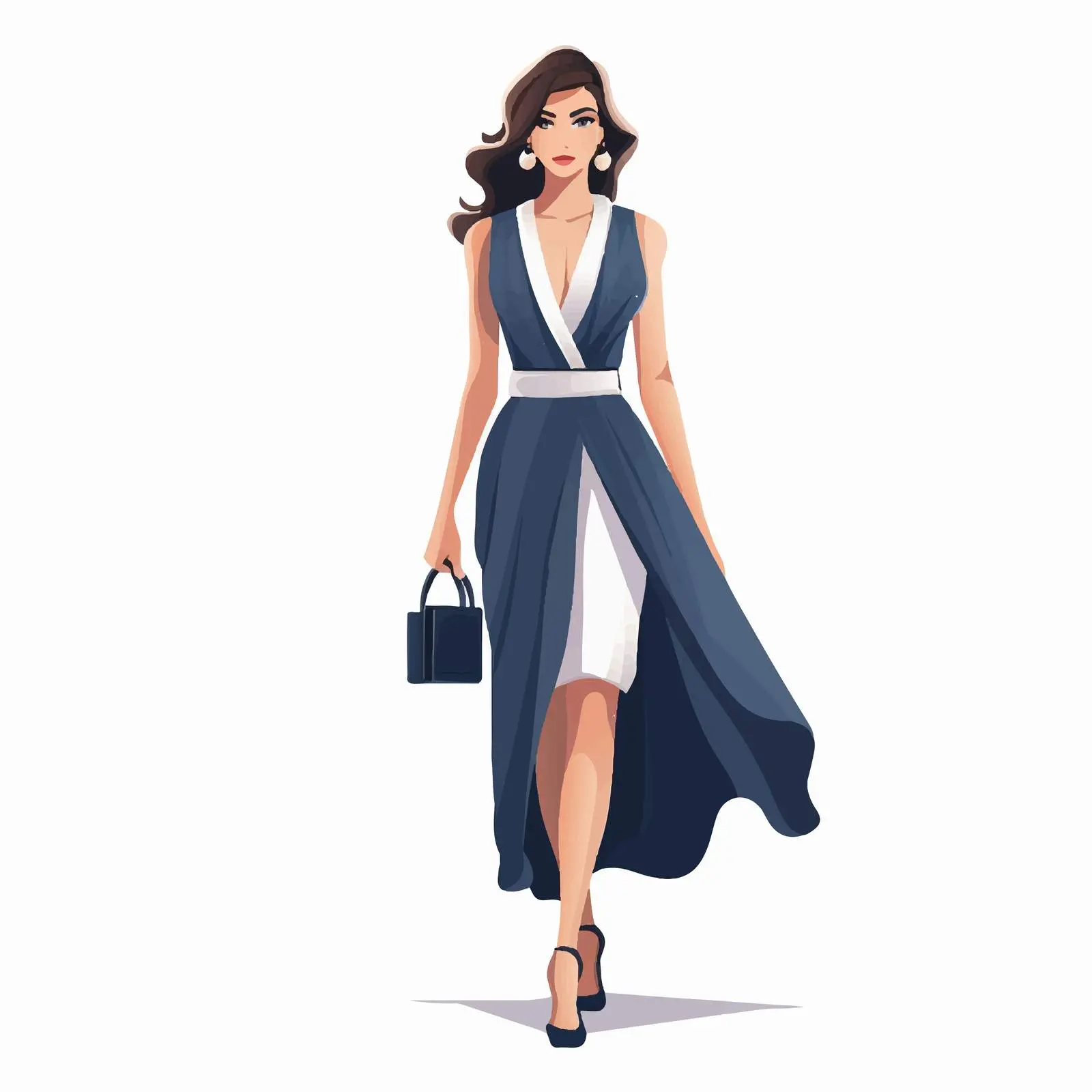 Elegant Woman in Evening Fashion Dress — free download from Dotvec