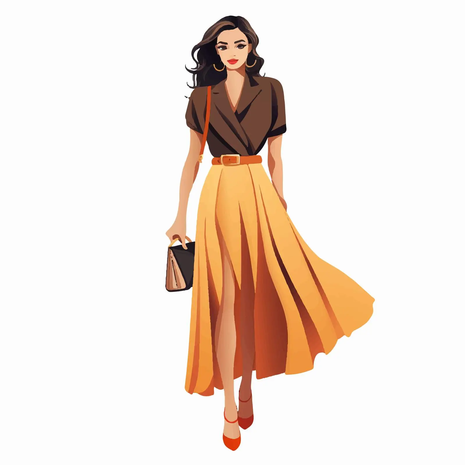 Elegant Woman in Evening Party Fashion Dress — free download from Dotvec