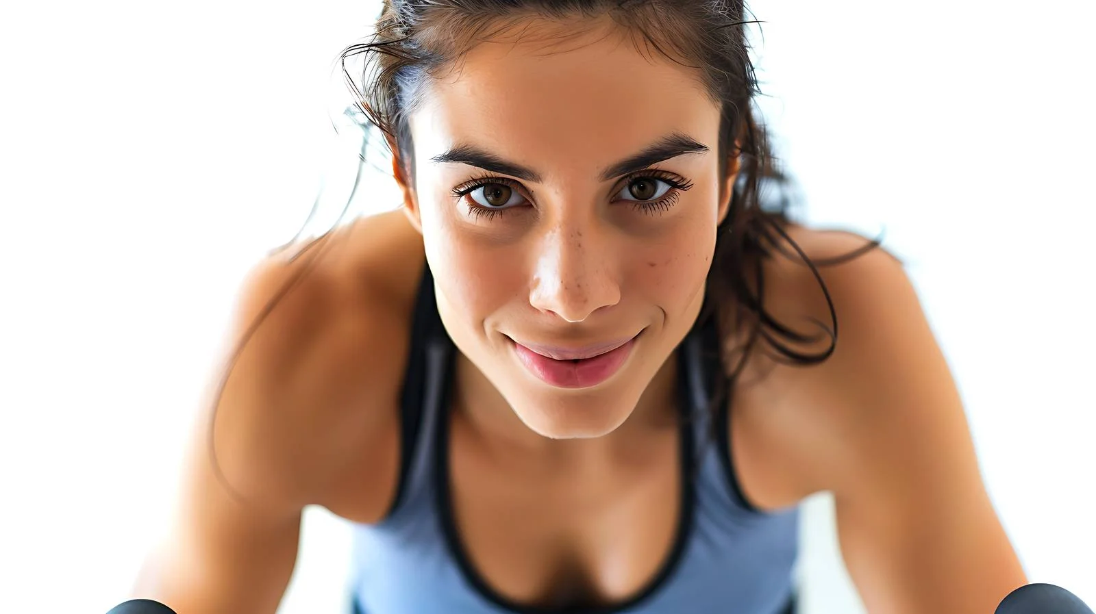 Spinning Class Fitness Woman White Background — free download from Dotvec