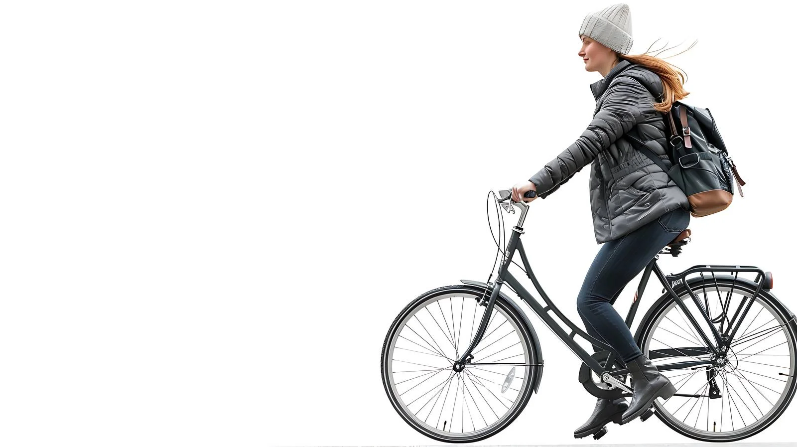 Urban Bicycle Commuter in Action — free download from Dotvec
