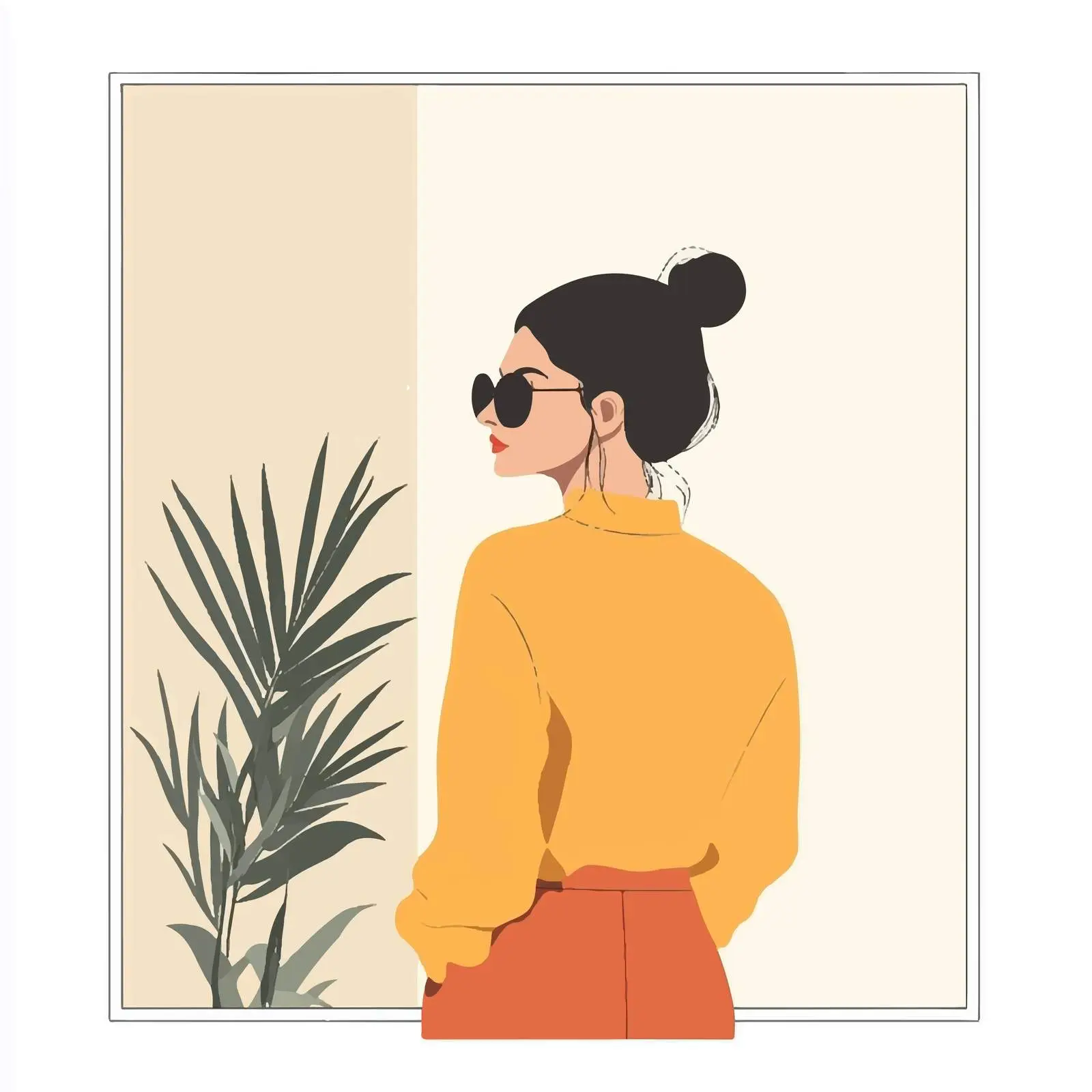 Woman Standing and Gazing Into the Distance – free admiring image from Dotvec