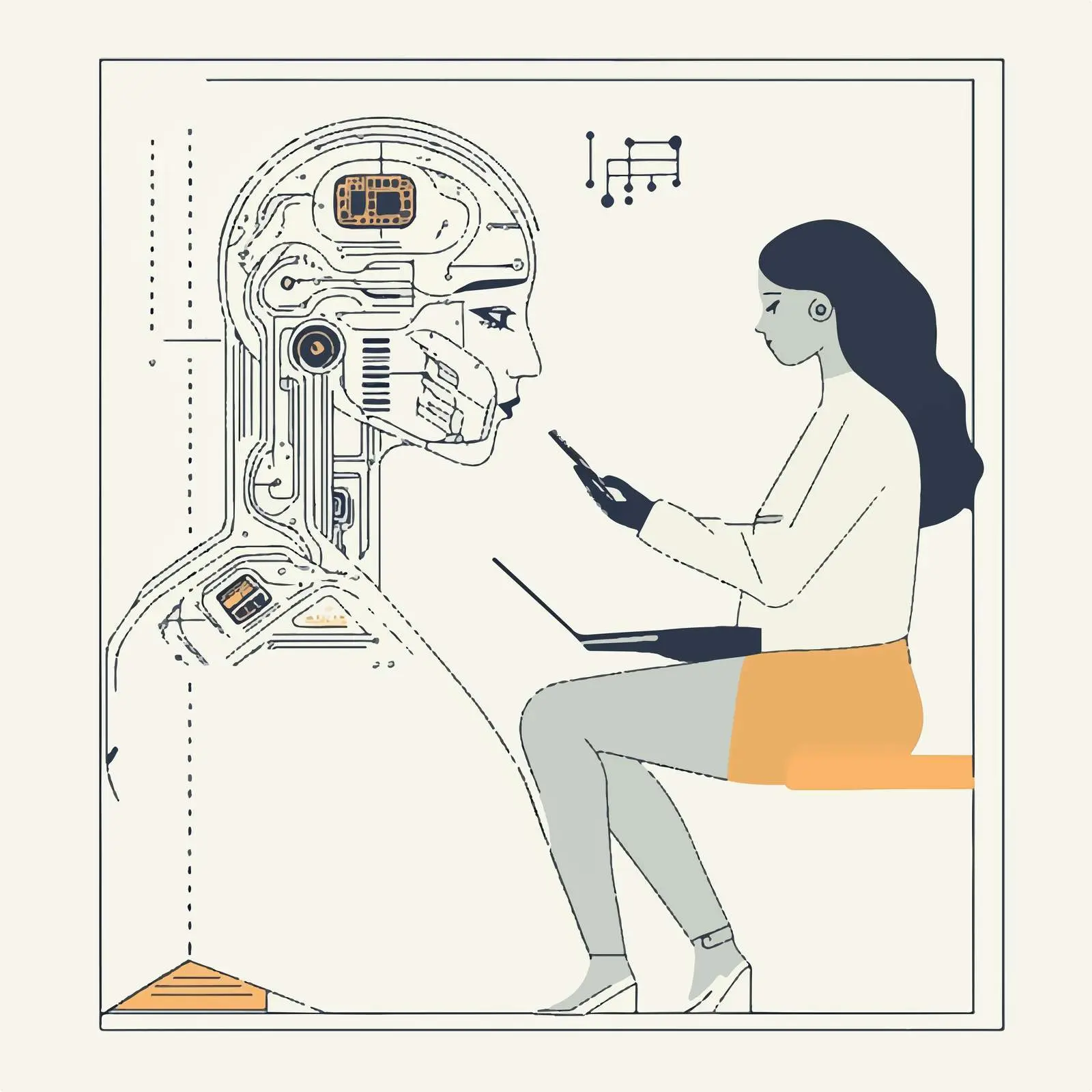 Woman Engaged in Learning with AI Technology — free download from Dotvec