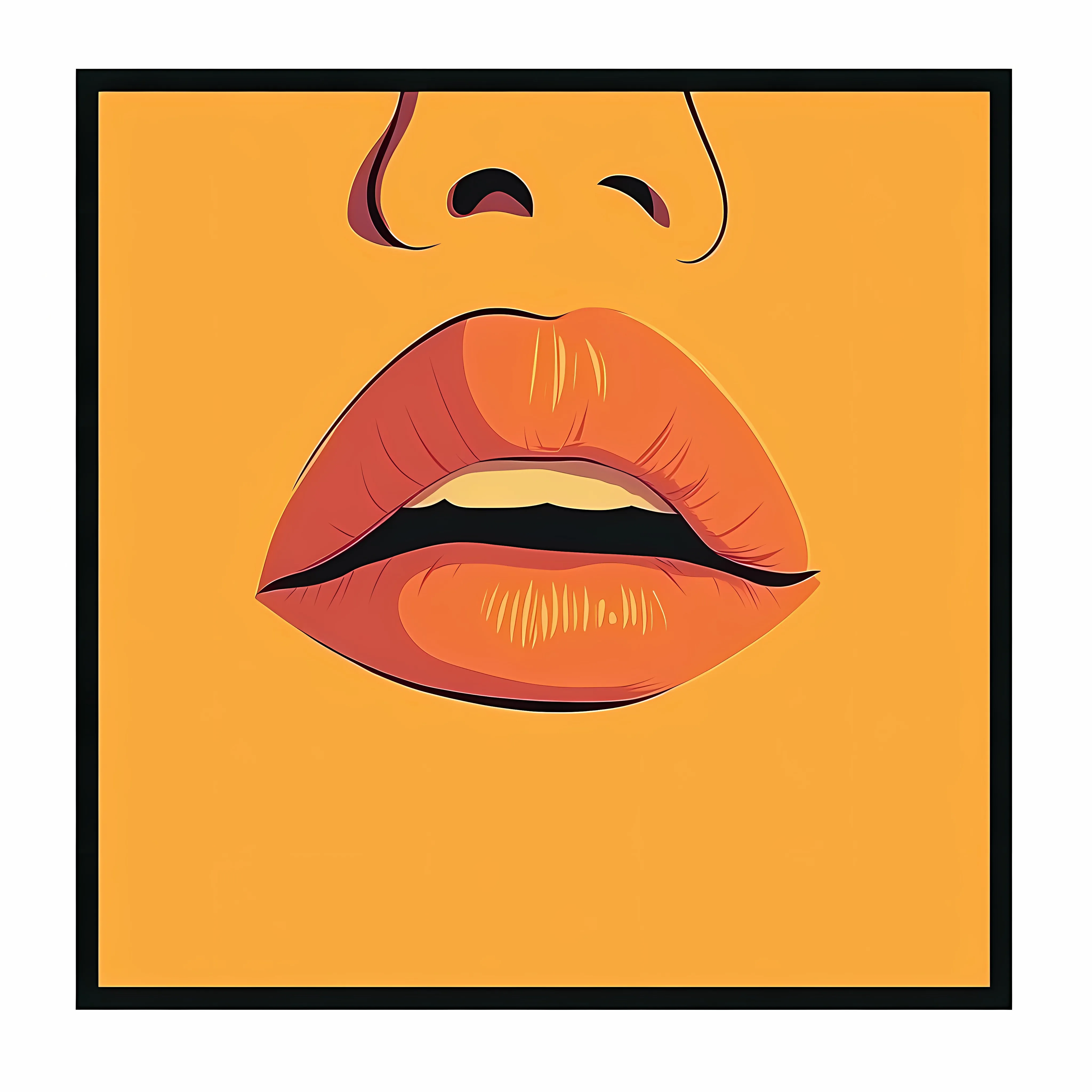 Comic Style Women's Lips Vector Icon — free download from Dotvec