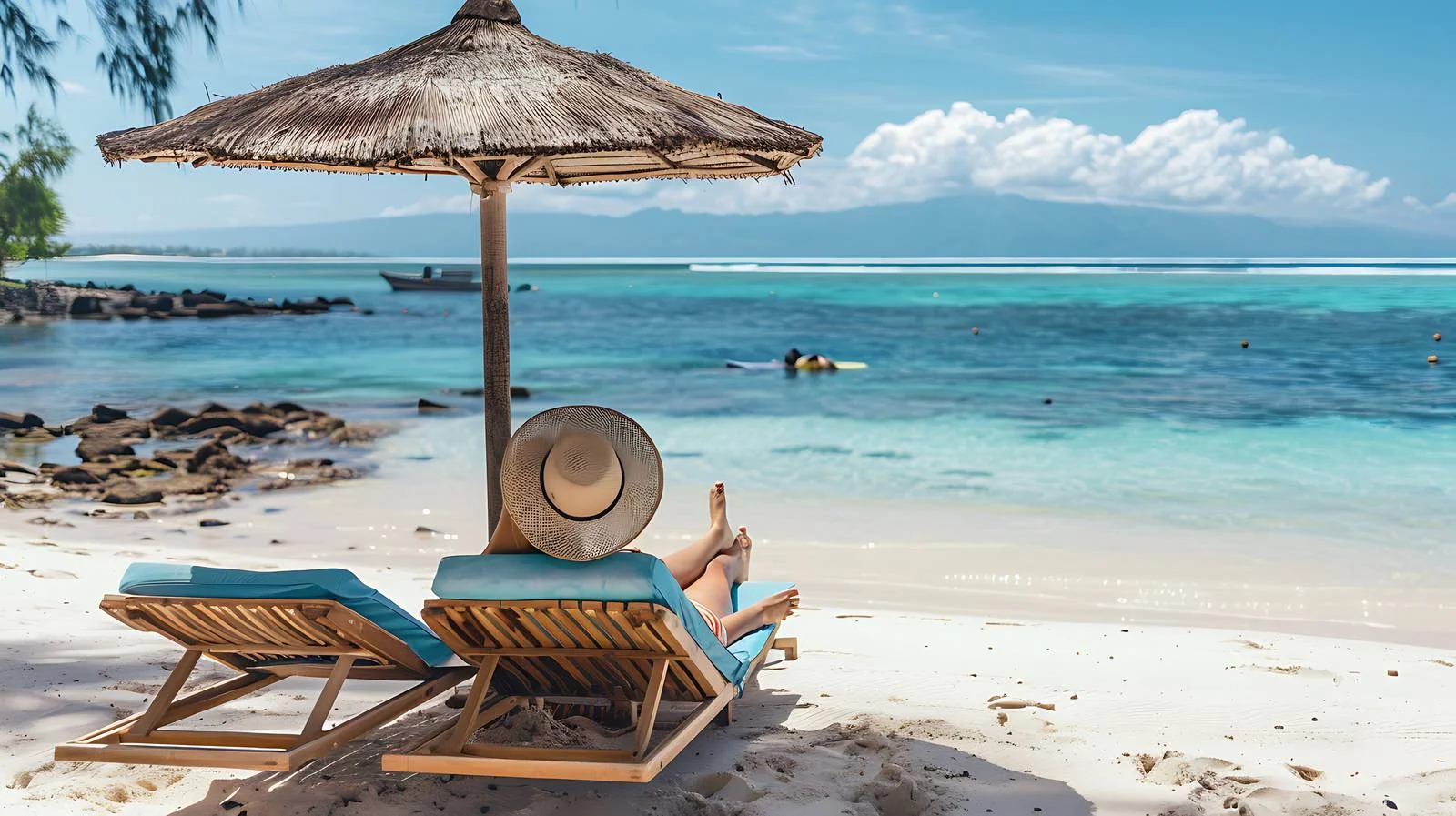 Serene Beach Lounger Relaxation — free download from Dotvec