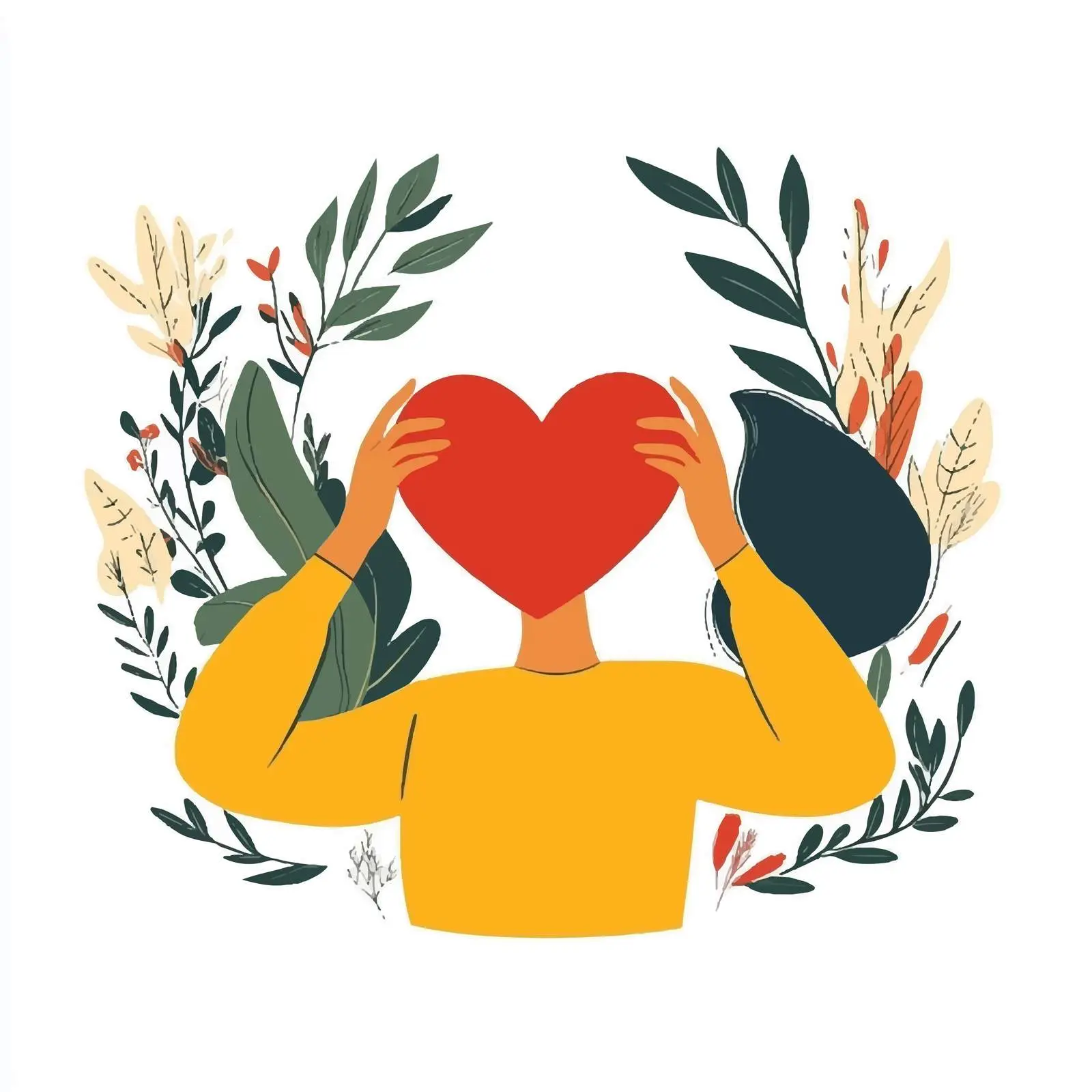 Woman Making Heart Shape with Hands Vector — free download from Dotvec