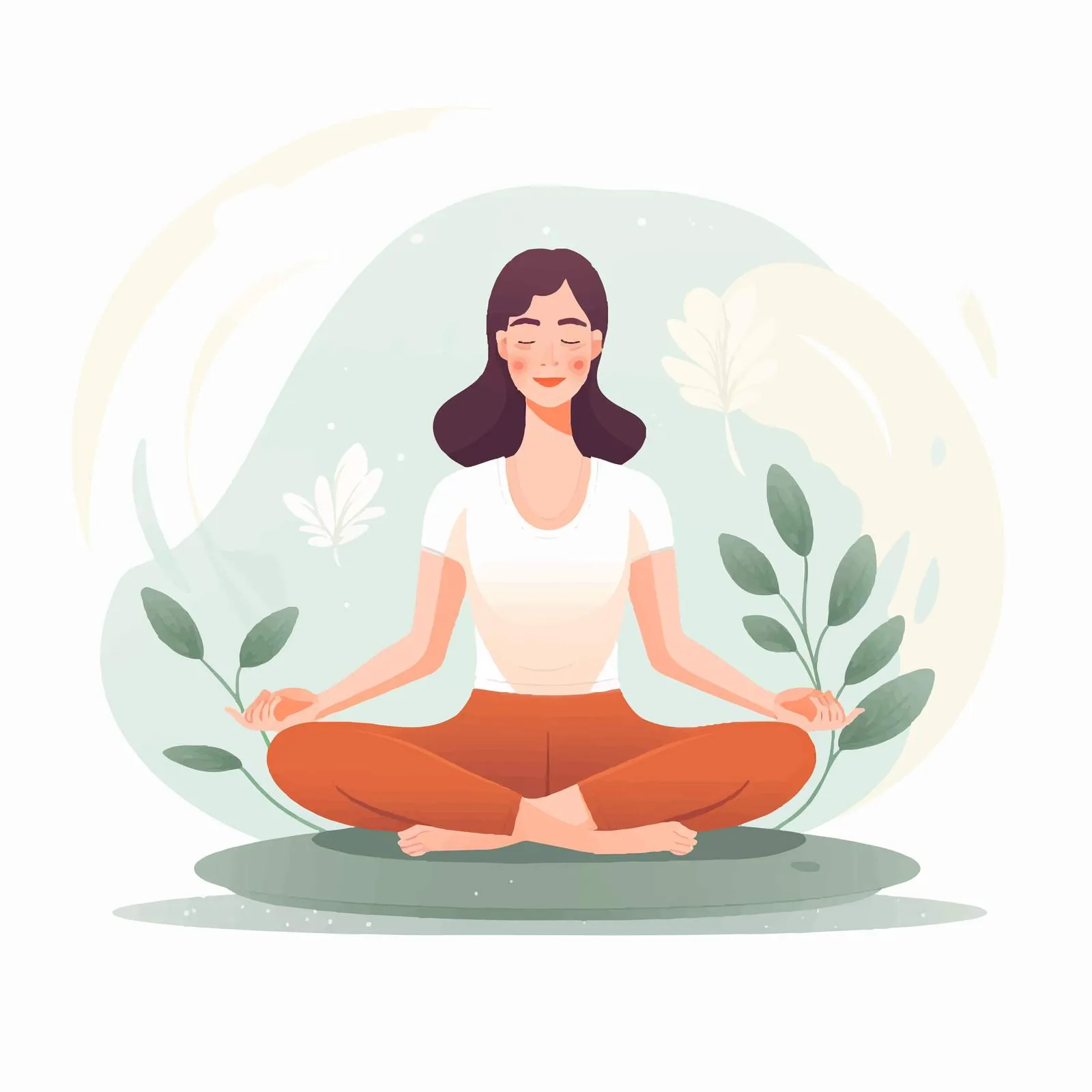 Woman Meditating in Yoga Pose for Zen Practice — free download from Dotvec