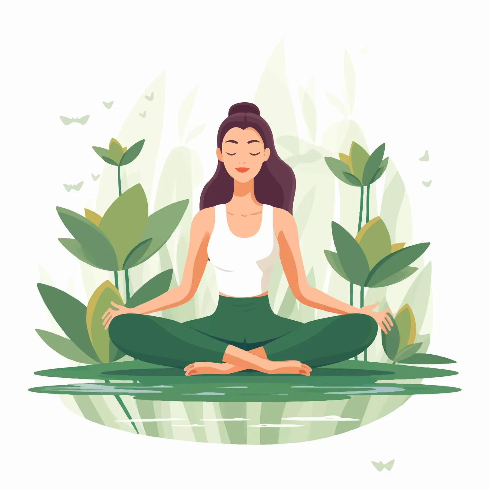 Woman Meditating in Yoga Pose for Zen Practice — free download from Dotvec