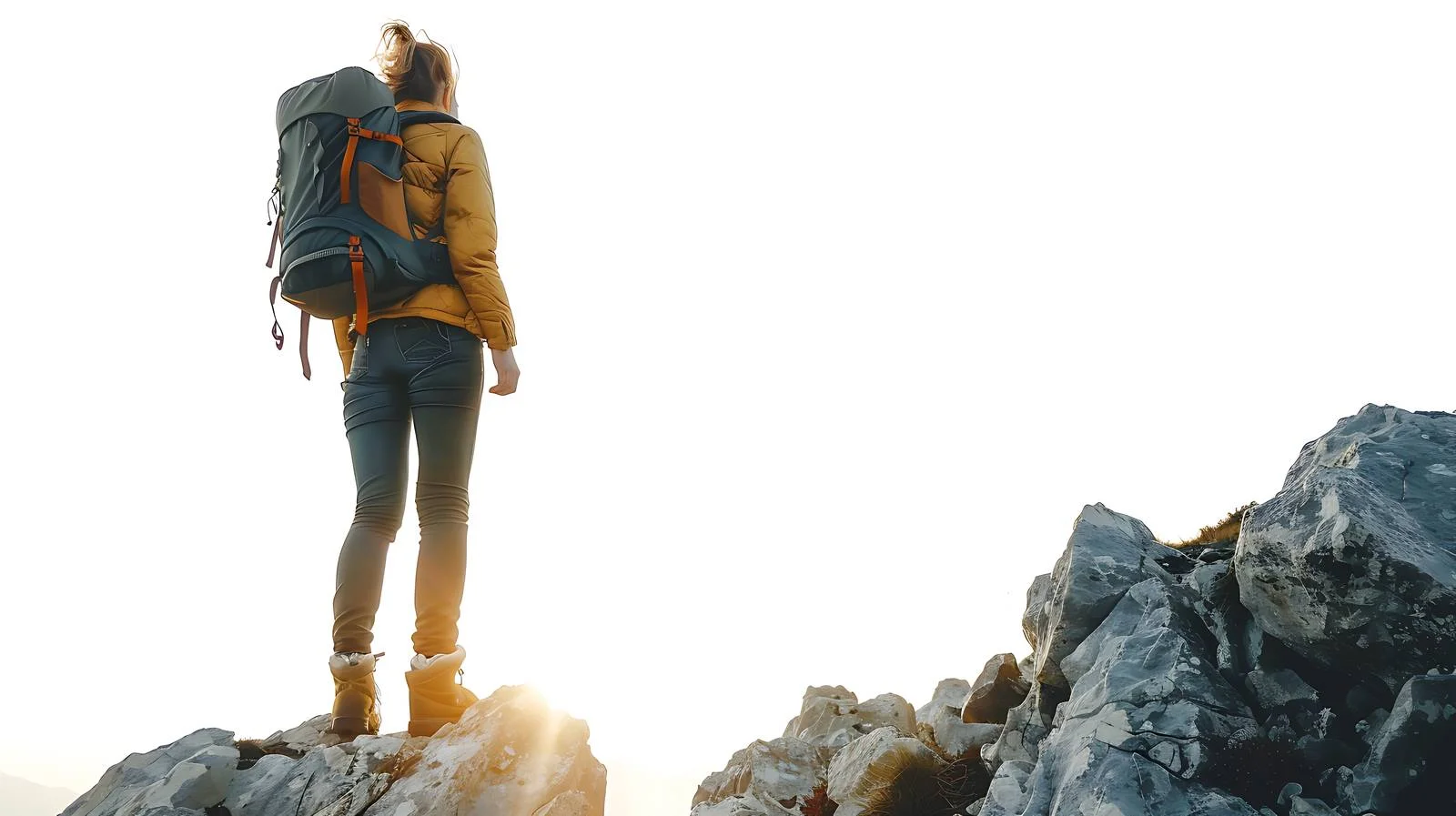 Mountain Hike Woman Standing View — free download from Dotvec