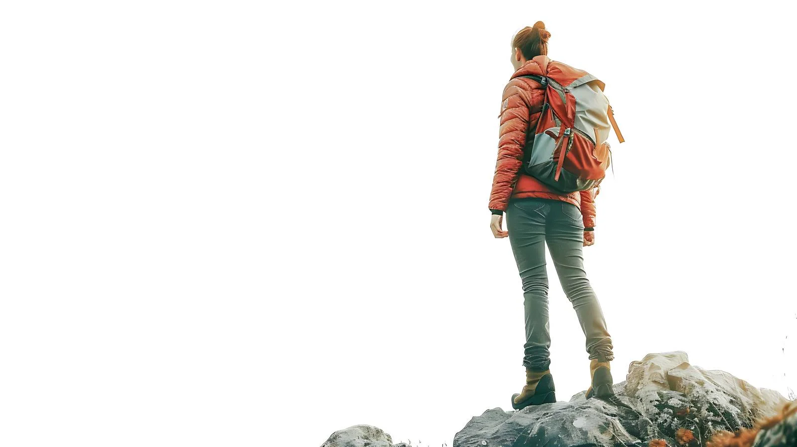 Mountain Hiking Woman Standing Image — free download from Dotvec