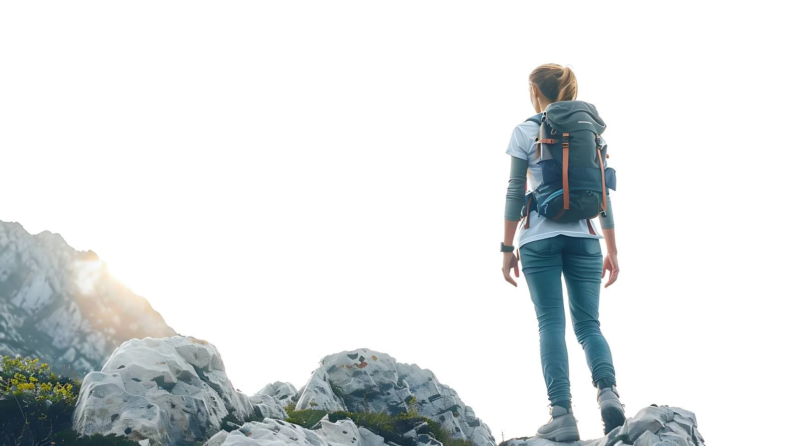 Serene Hiker in Mountain Landscape — free download from Dotvec