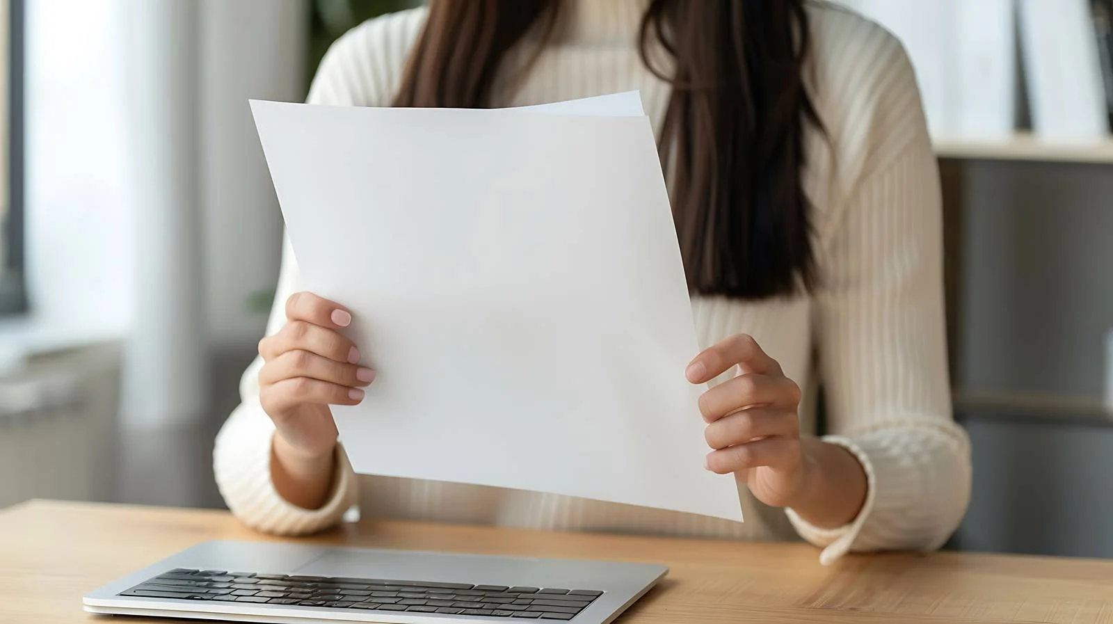 Woman with Laptop and Papers — free download from Dotvec