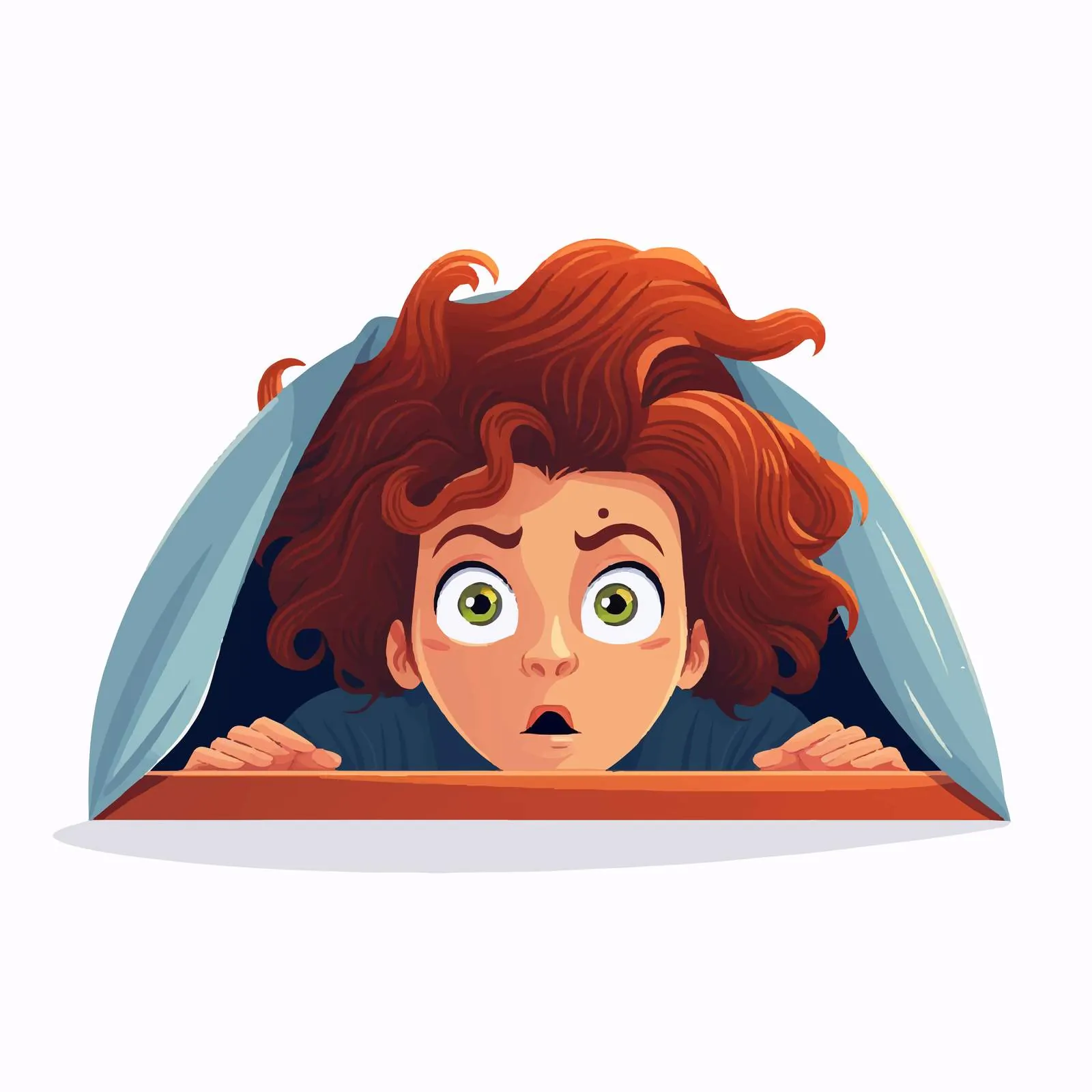 Funny Woman Peeping from Behind — free download from Dotvec