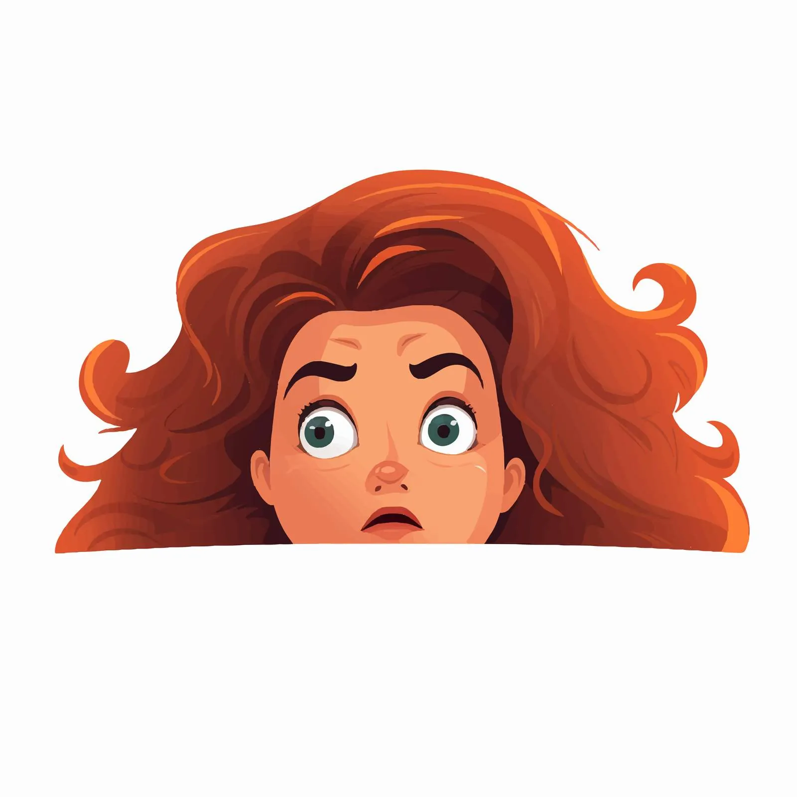 Funny Woman Peeking From Behind – free peekaboo image from Dotvec