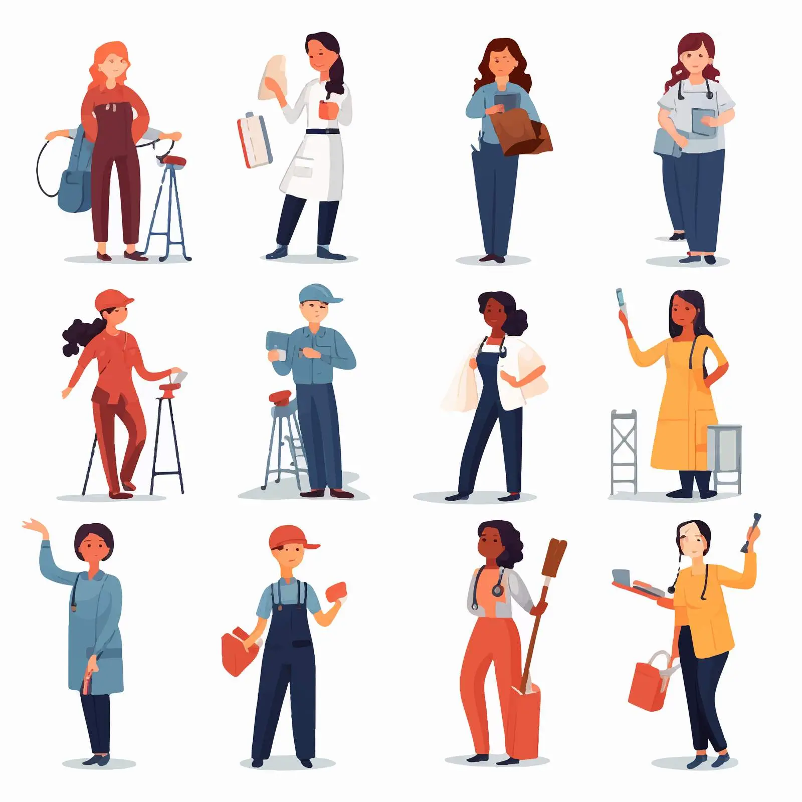 Women in Various Professions and Occupations — free download from Dotvec