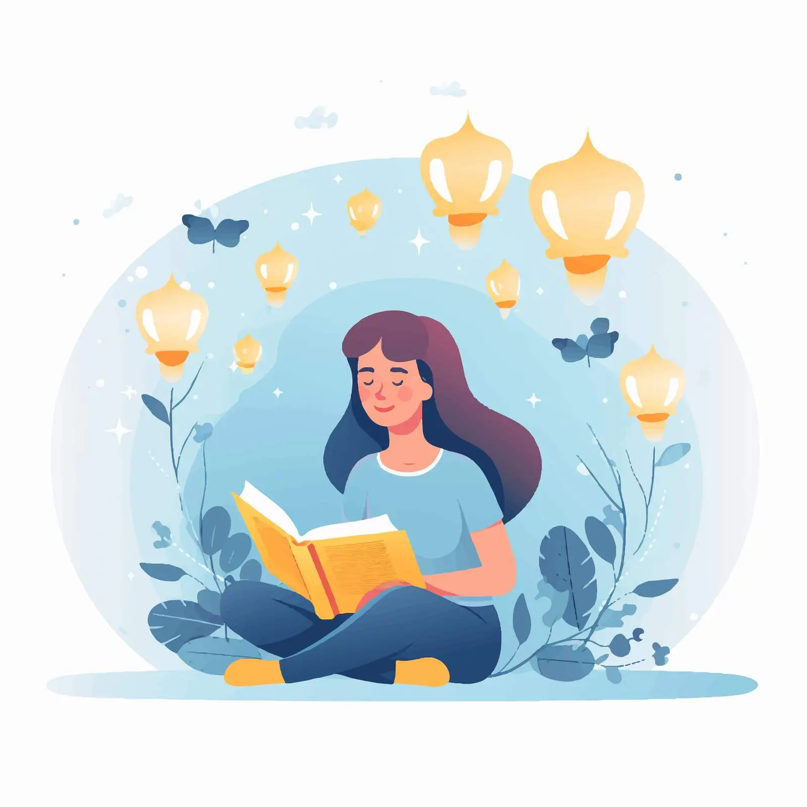 Student Reading Book for Knowledge and Insights — free download from Dotvec