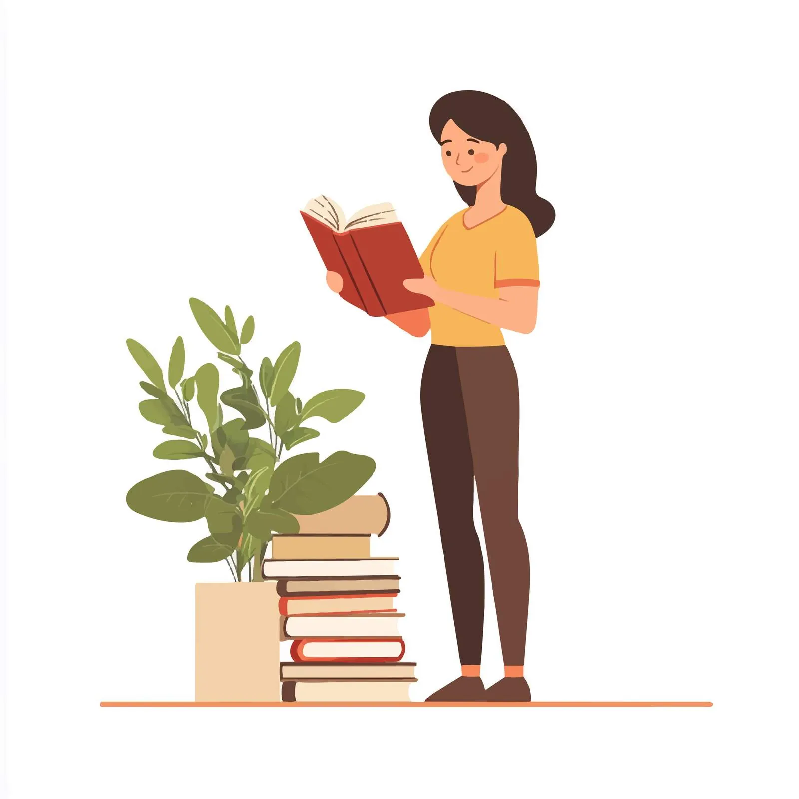 Woman Recommending Books to Young Readers — free download from Dotvec