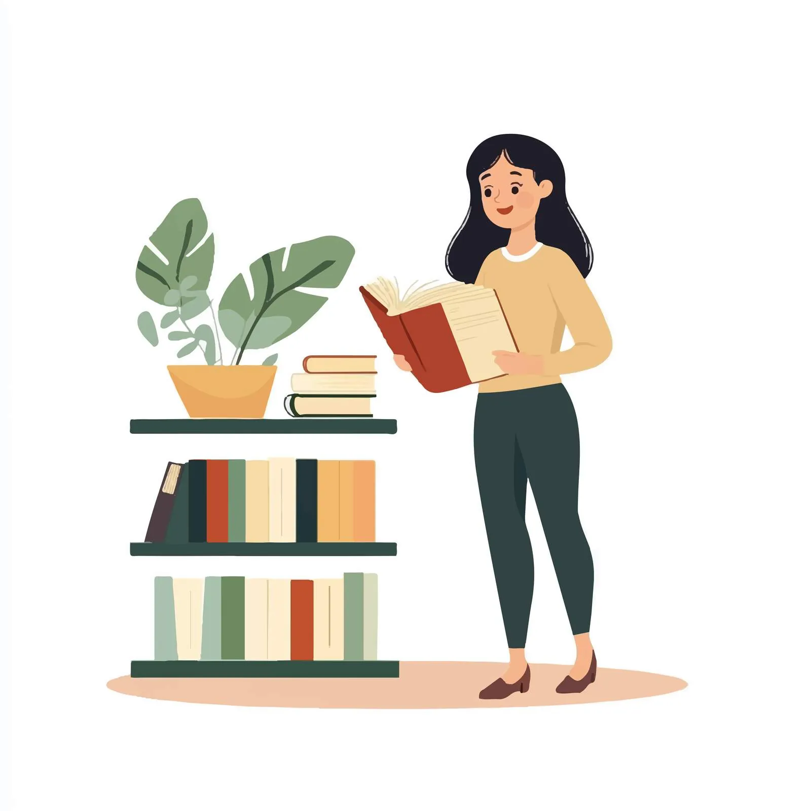 Woman Recommending Books to Young Reader – free cultivating image from Dotvec