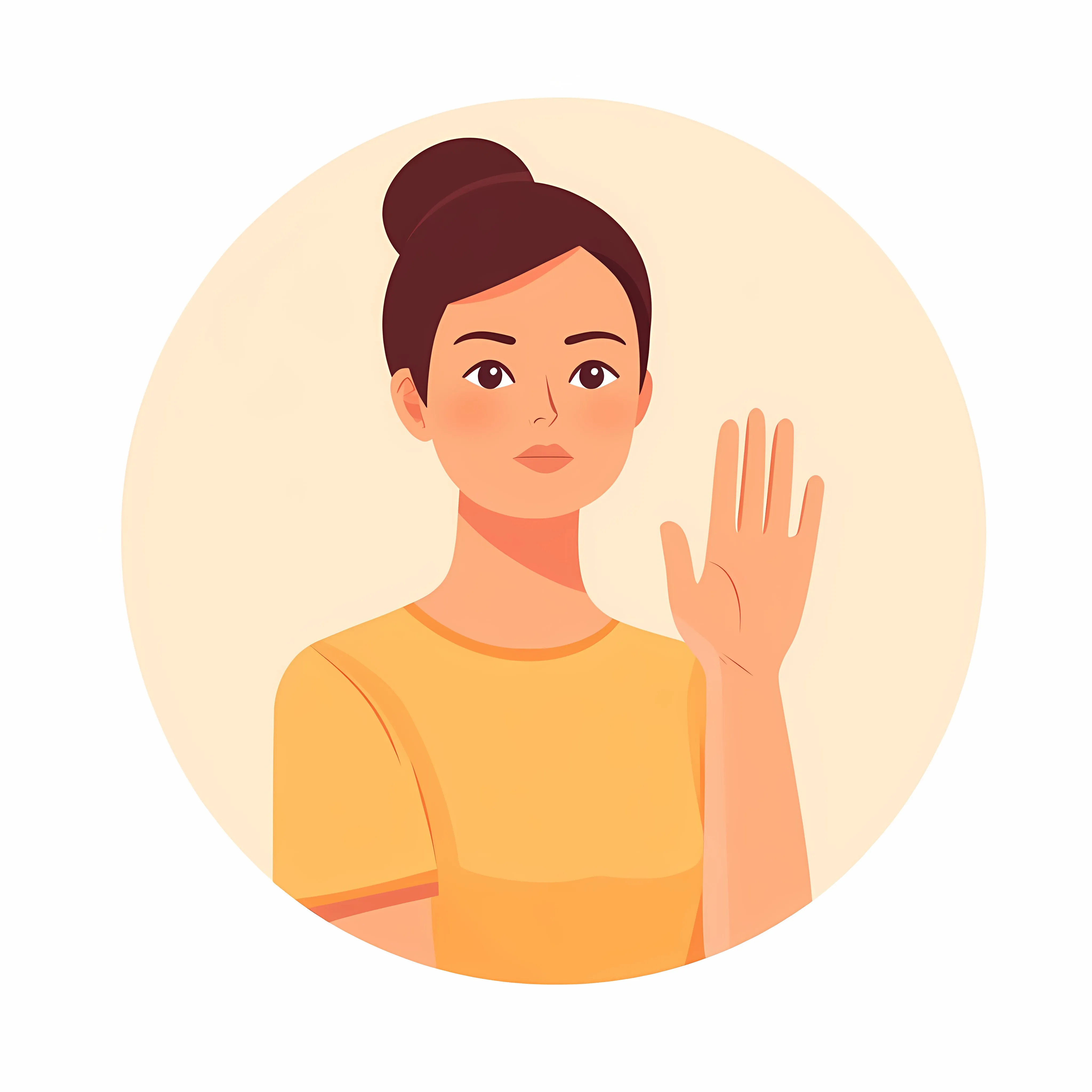 Woman Making Stop Hand Gesture — free download from Dotvec