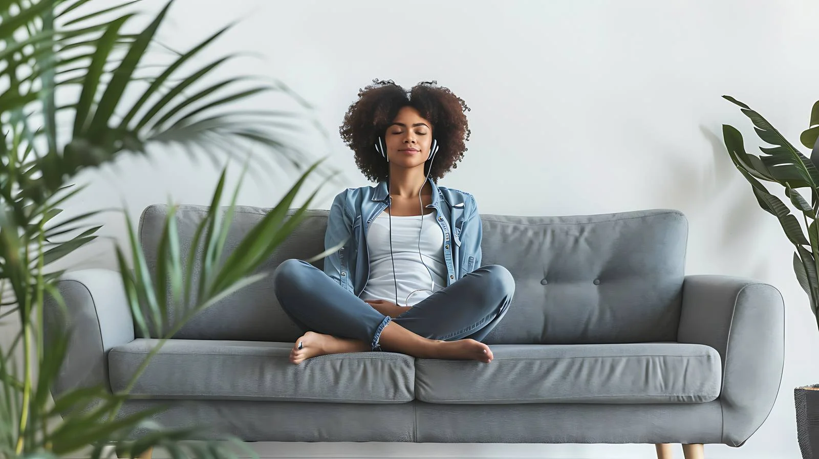 Solo Music Listening on Couch — free download from Dotvec