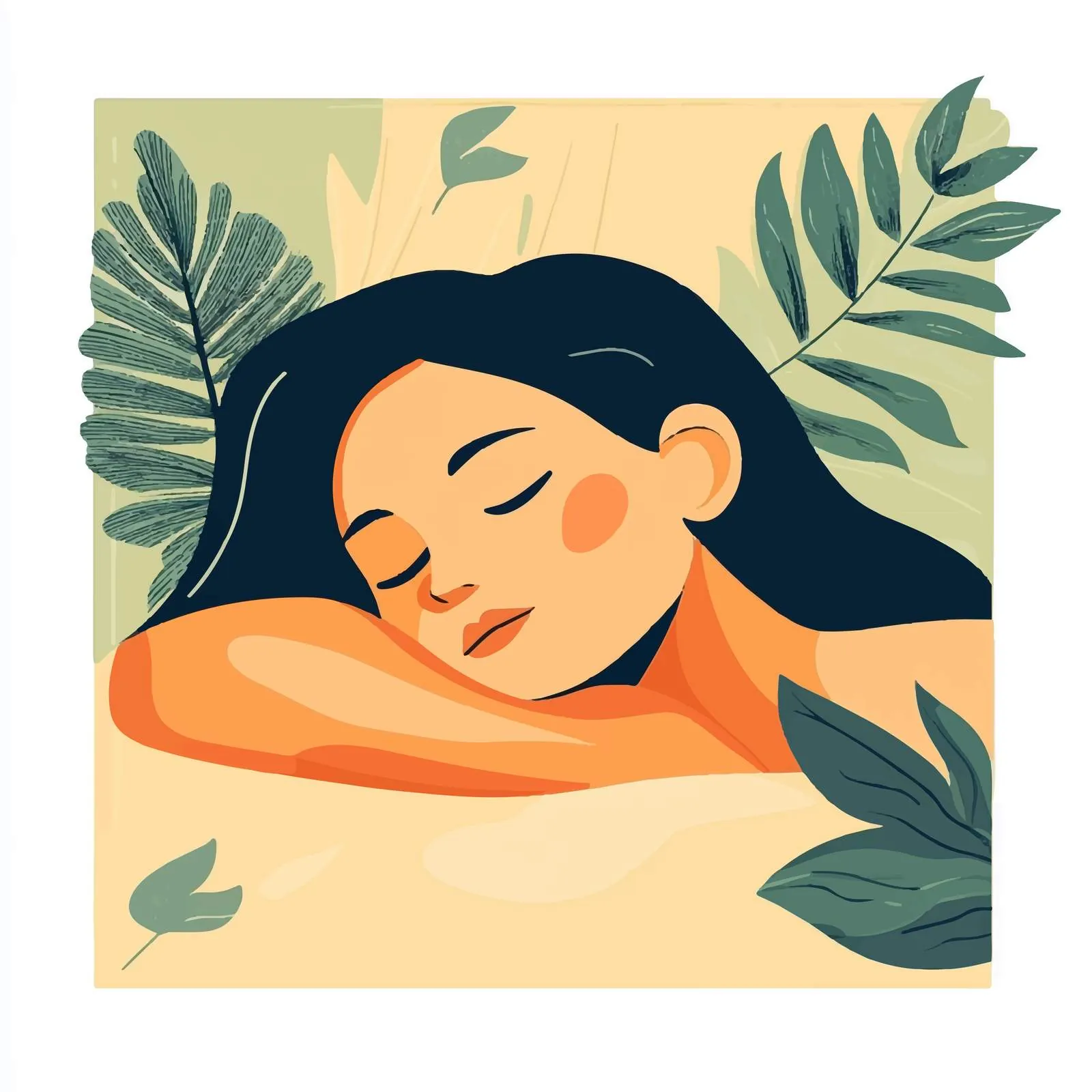 Woman Sleeping and Resting Flat Vector Illustration — free download from Dotvec
