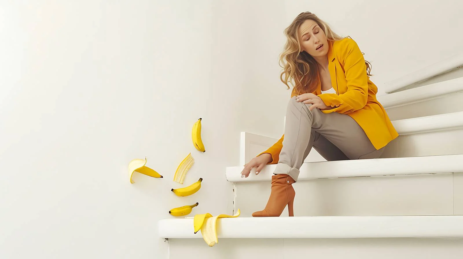 Woman Slipping on Stairs Accident — free download from Dotvec