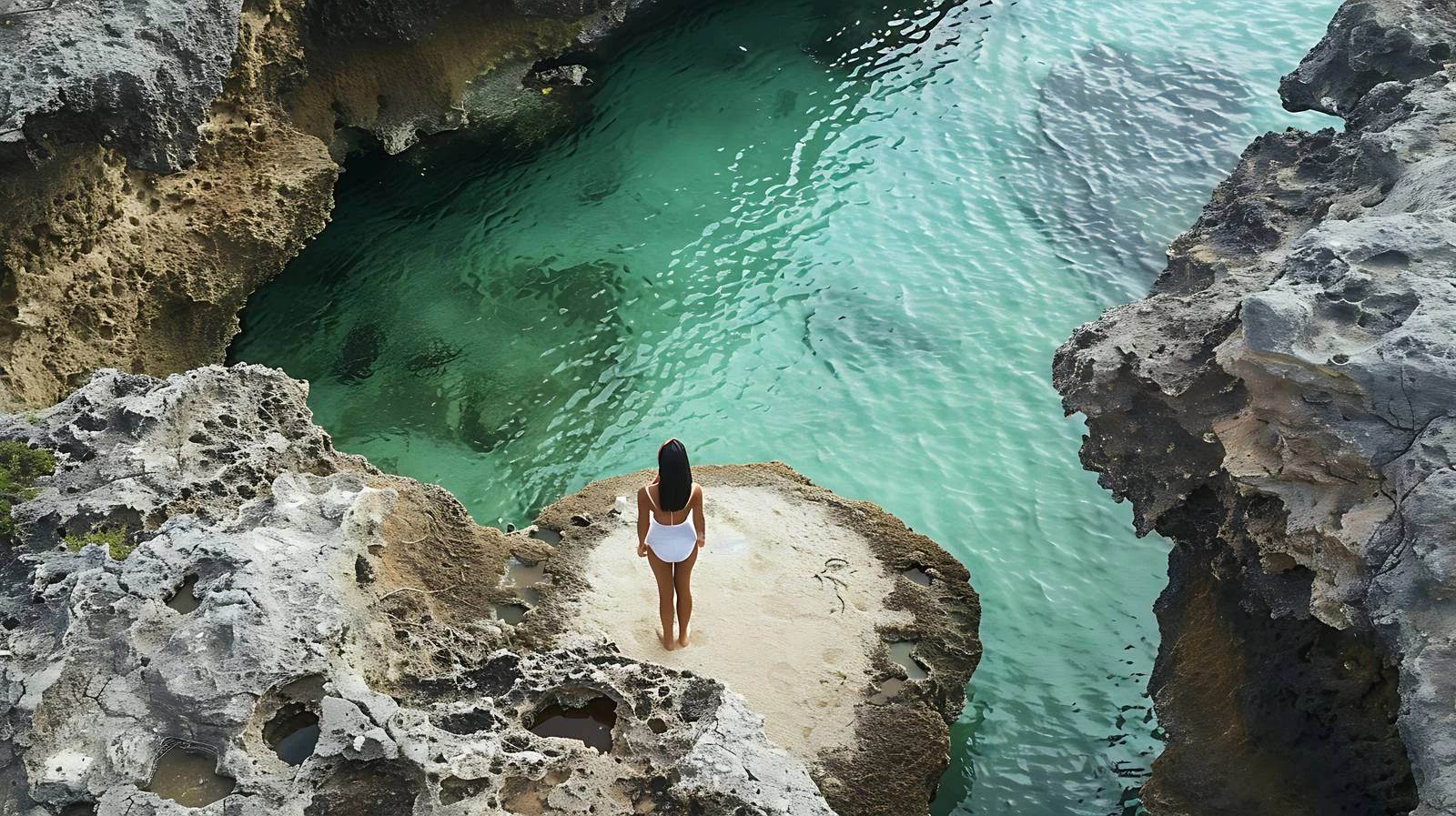 Serene Woman by Arikok's Poolside — free download from Dotvec