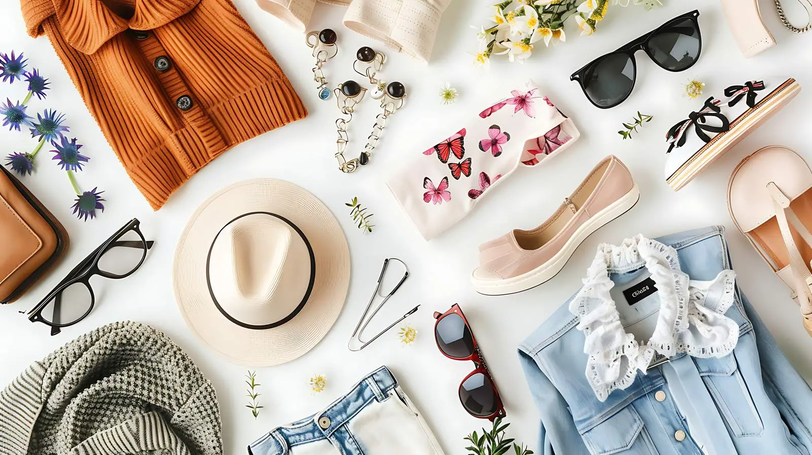 Stylish Women's Fashion Clothes and Accessories Collage — free download from Dotvec