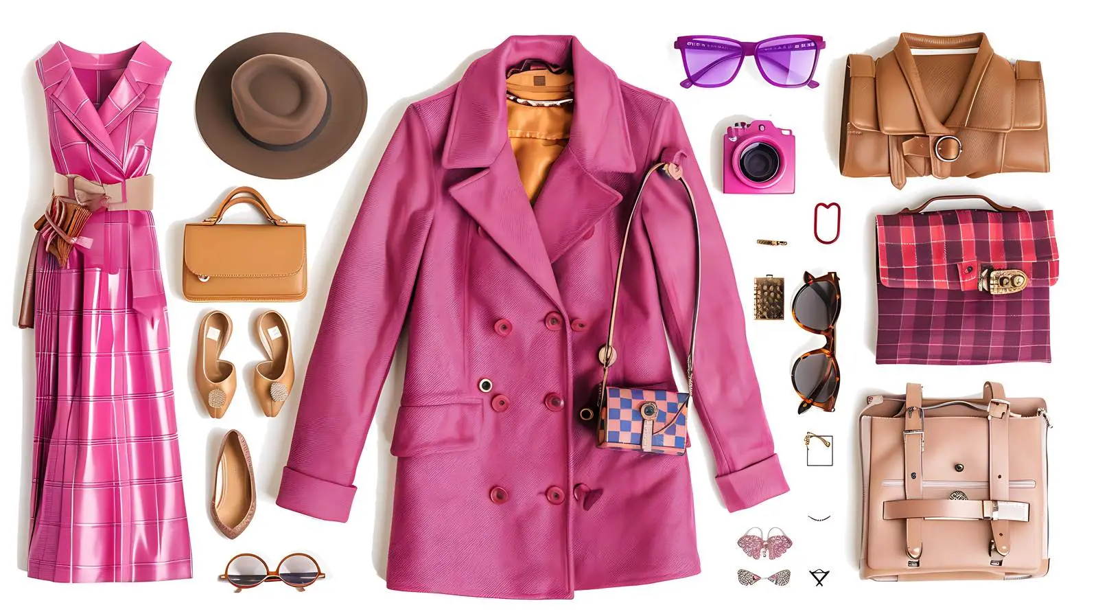 Stylish Women Fashion Clothes and Accessories Collage — free download from Dotvec