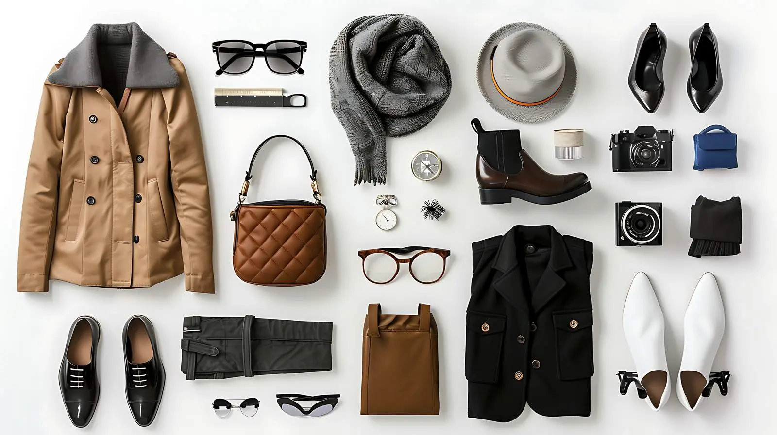 Stylish Women's Fashion Collage with Accessories – free fashion shoot image from Dotvec