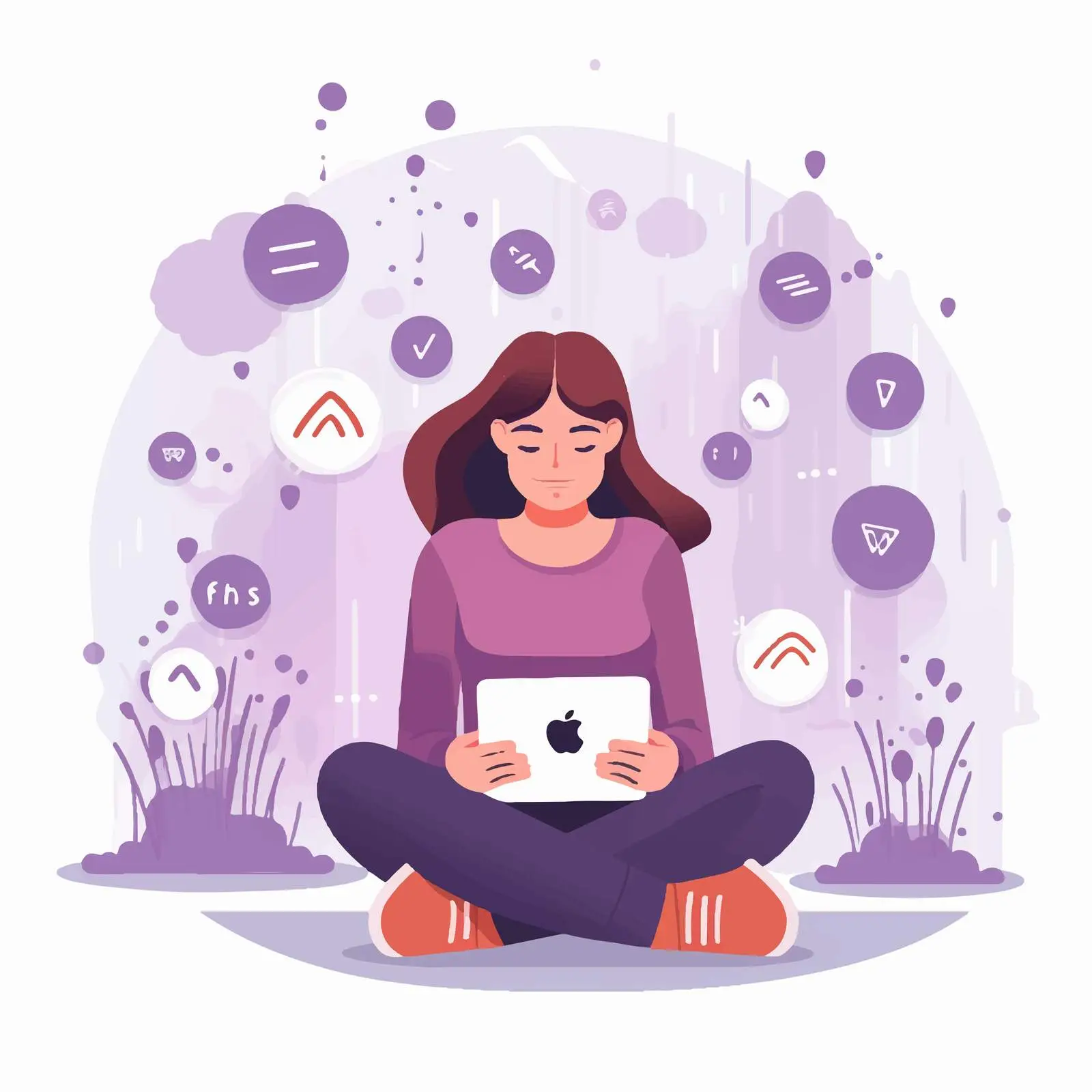 Woman Experiencing Panic Attack from Online News – free coping image from Dotvec