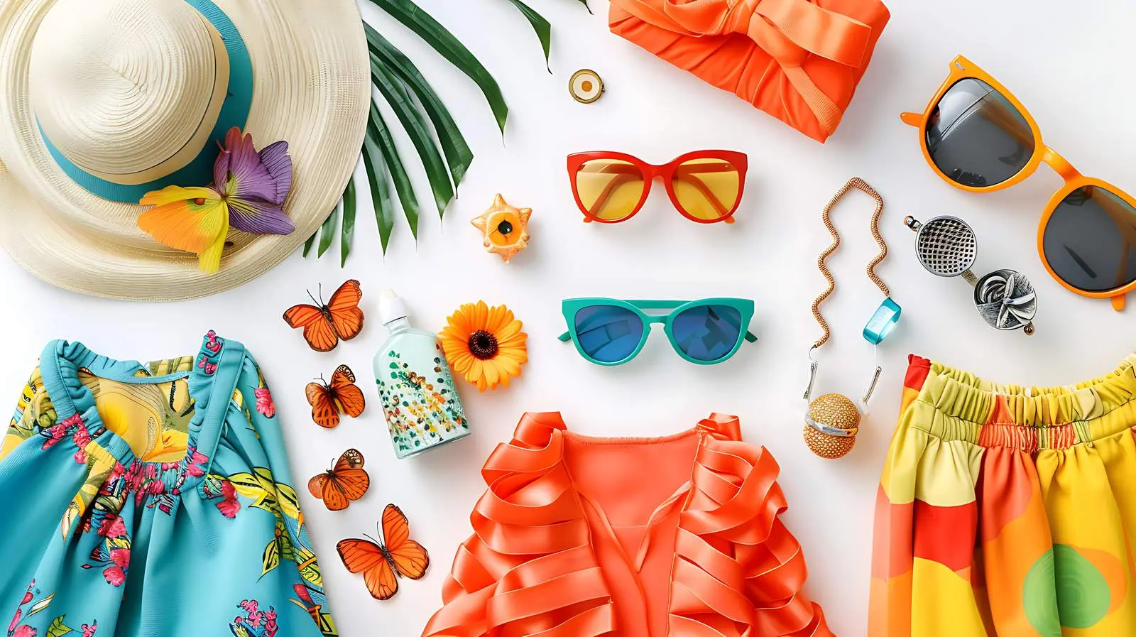 Colorful Summer Fashion Clothes and Accessories for Women — free download from Dotvec