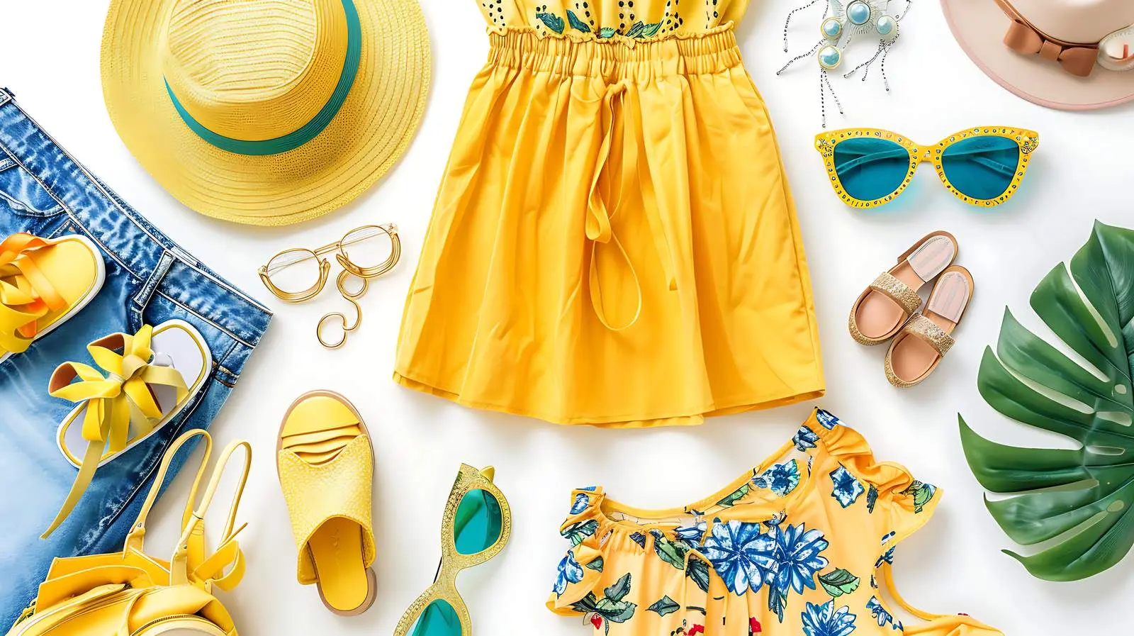Colorful Summer Fashion Clothes and Accessories Set — free download from Dotvec
