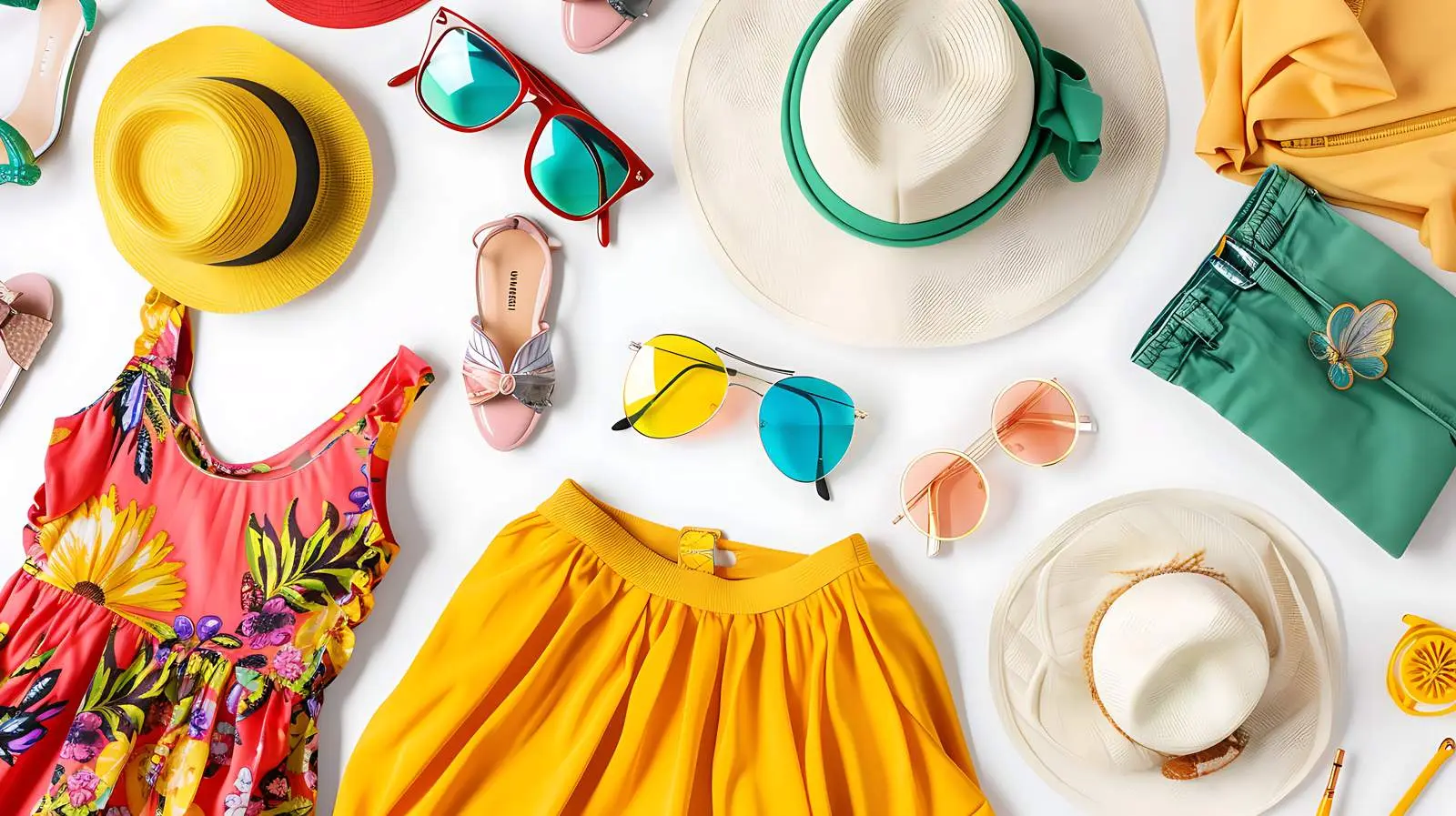Colorful Summer Fashion Clothes and Accessories for Women — free download from Dotvec
