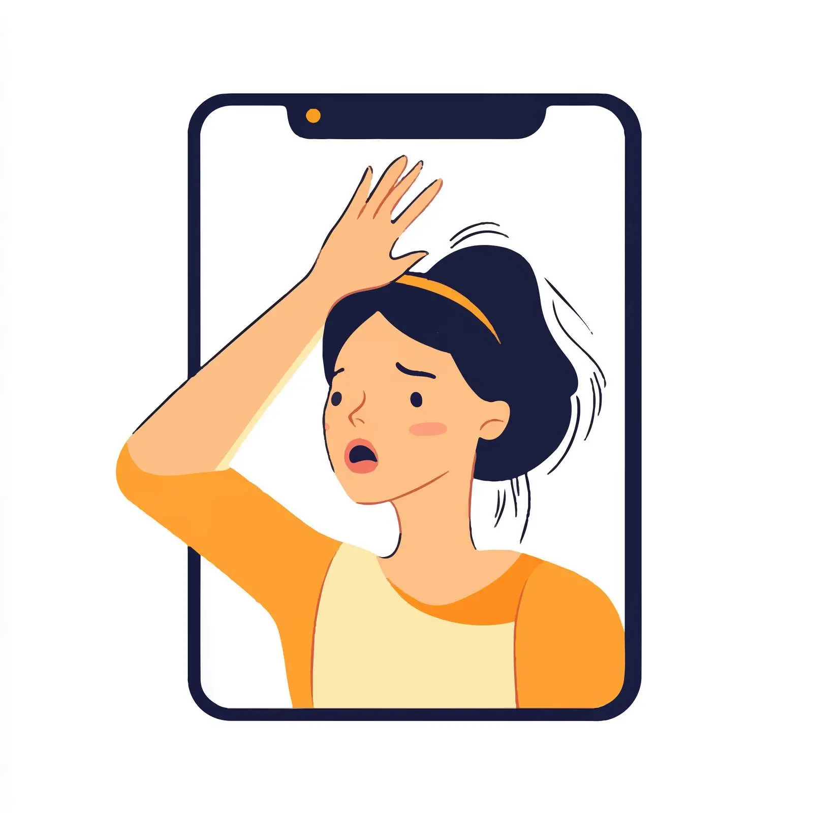 Surprised Woman Reacting to Forgetfulness – free facepalm image from Dotvec