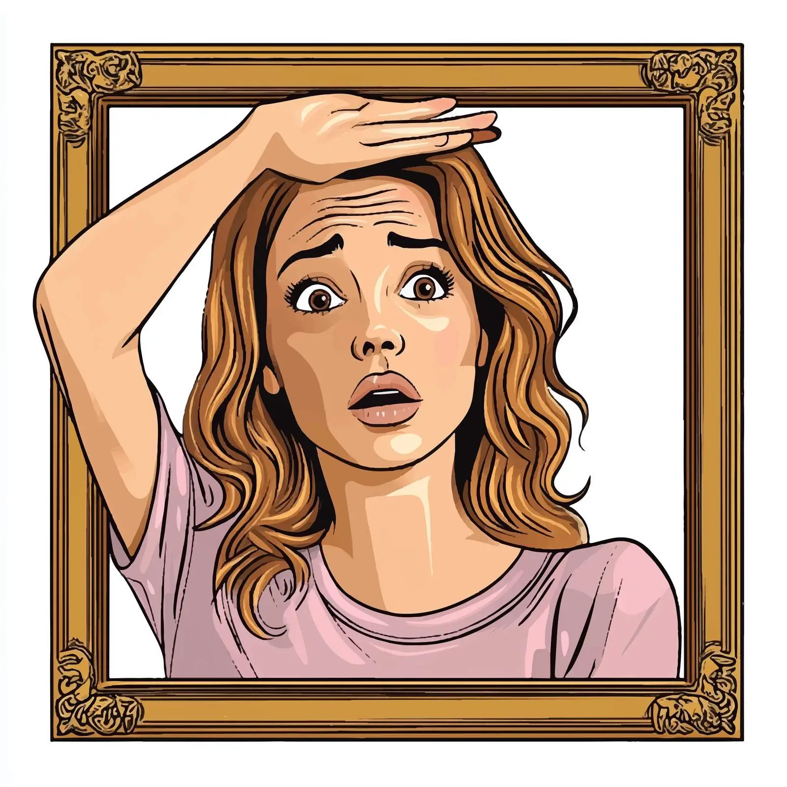 Surprised Woman Reacting to Mistake — free download from Dotvec