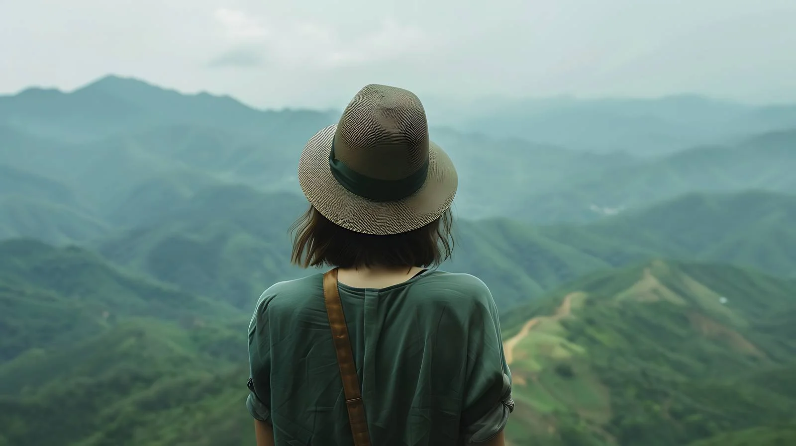 Traveler with Hat on Background — free download from Dotvec