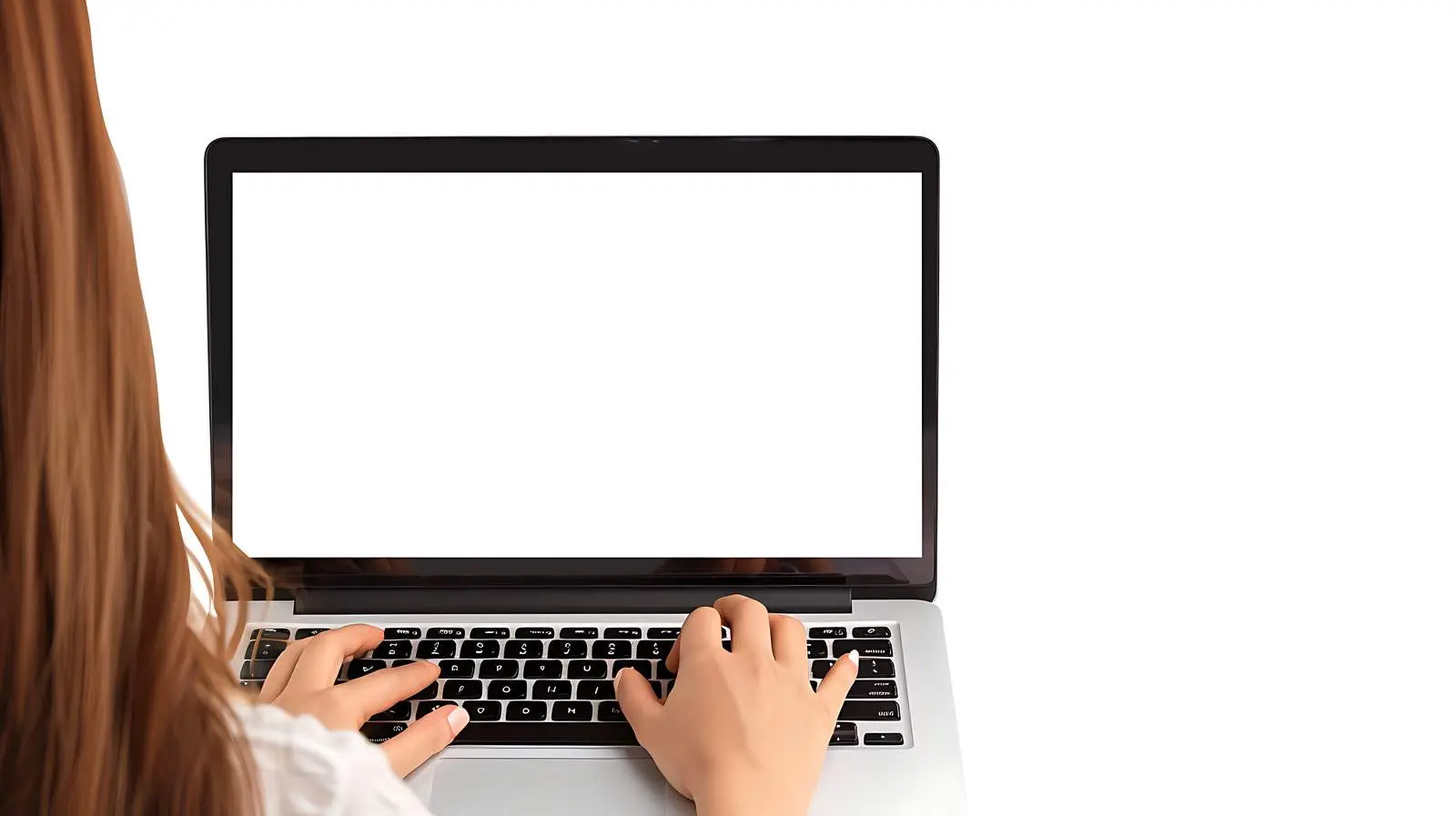 Woman Working on Laptop Computer — free download from Dotvec