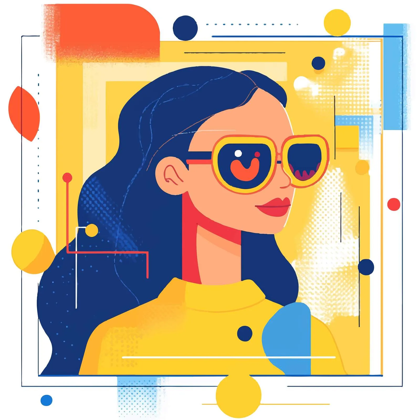 Woman Engaging in the Metaverse - Flat Vector Illustration — free download from Dotvec