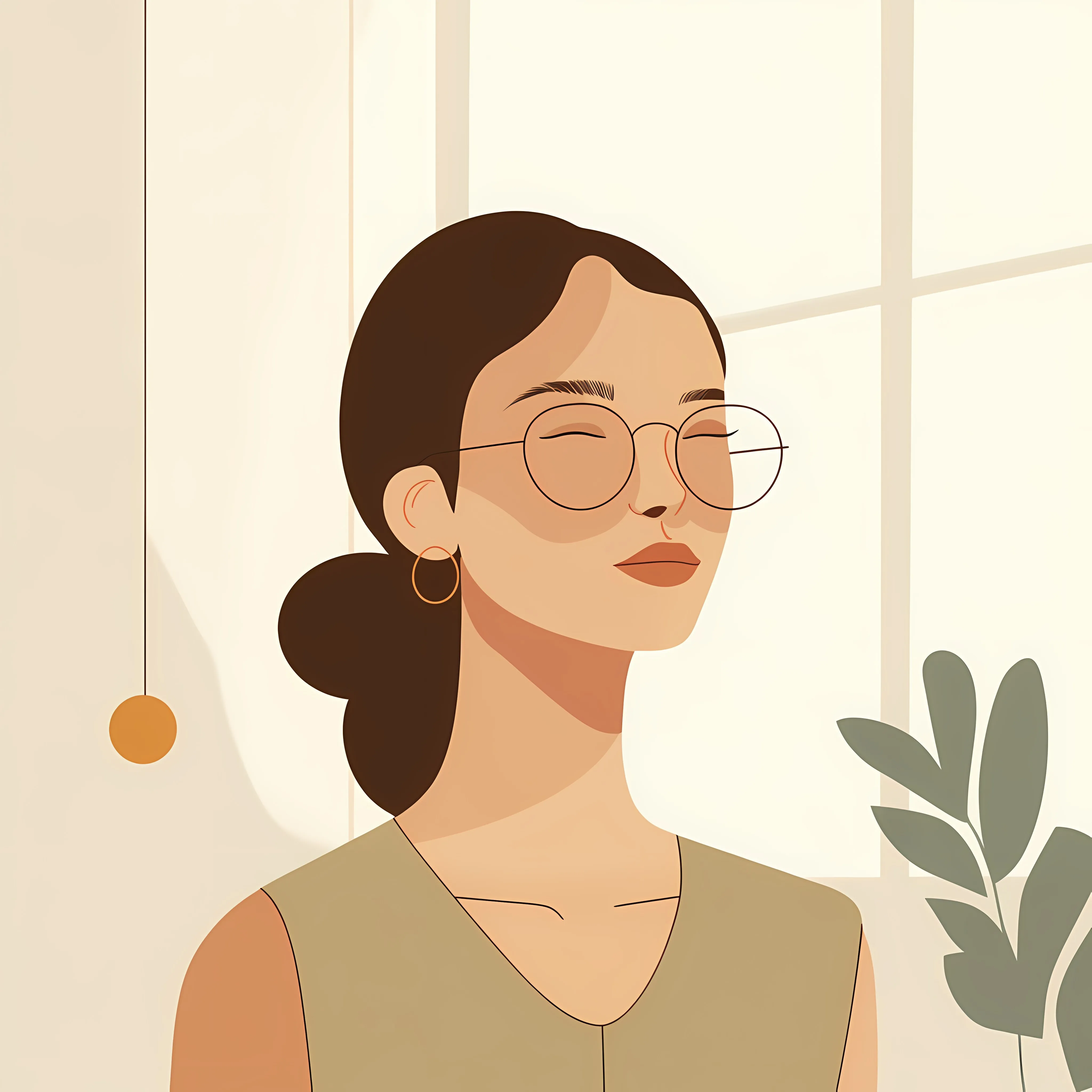 Stylish Woman Eyeglasses Character Animation — free download from Dotvec