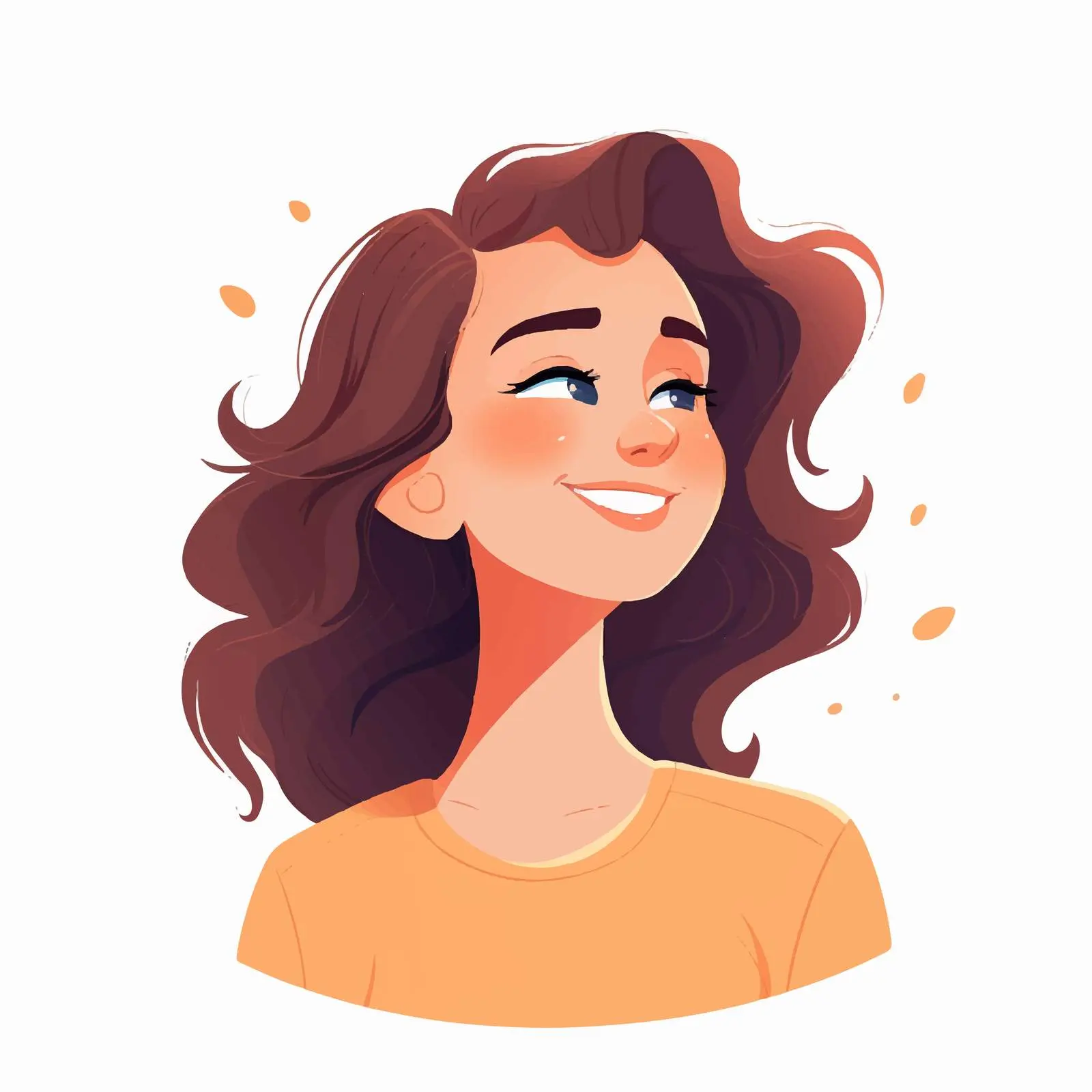 Playful Girl Winking with Happy Smile — free download from Dotvec