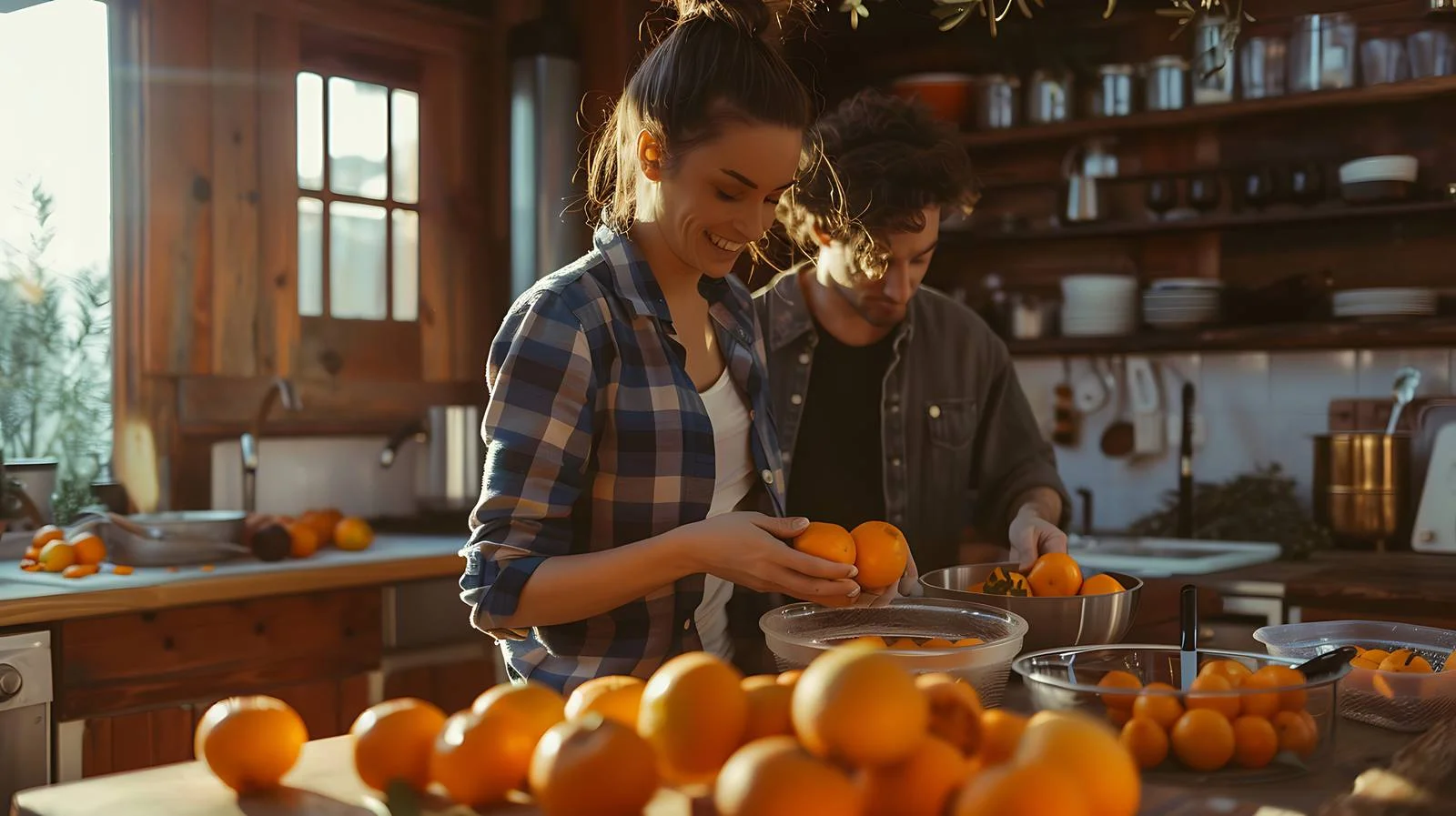 Couple Preparing in Wooden Cabin — free download from Dotvec