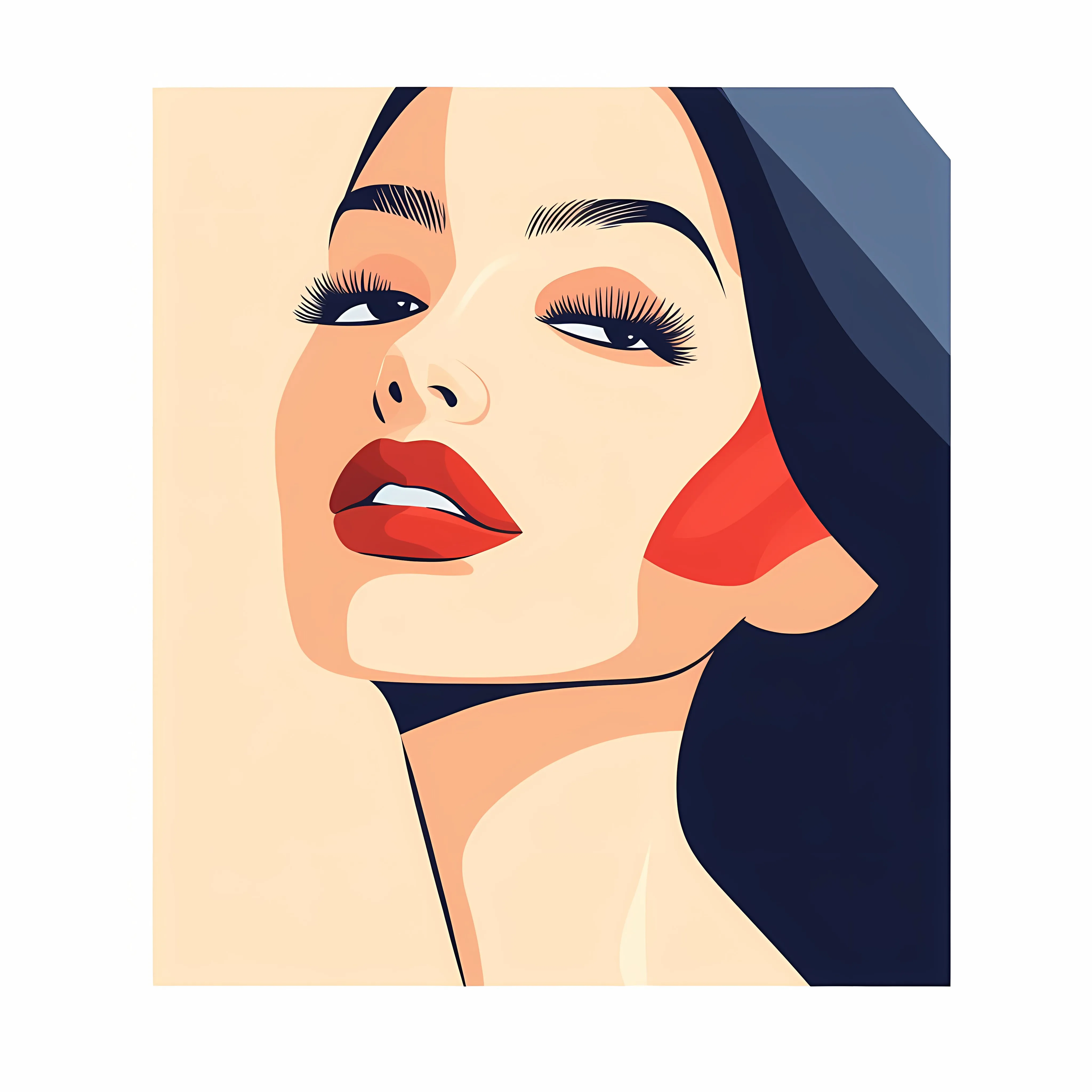 Woman Applying Lipstick Flat Vector Illustration — free download from Dotvec