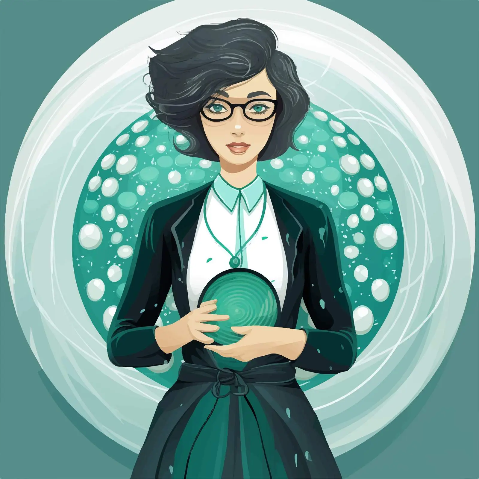 Cartoon Illustration of Woman with Ovarian Cancer — free download from Dotvec