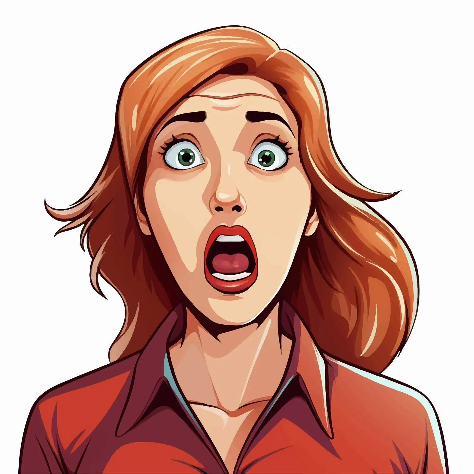 Shocked Woman Cartoon Vector Design — free download from Dotvec