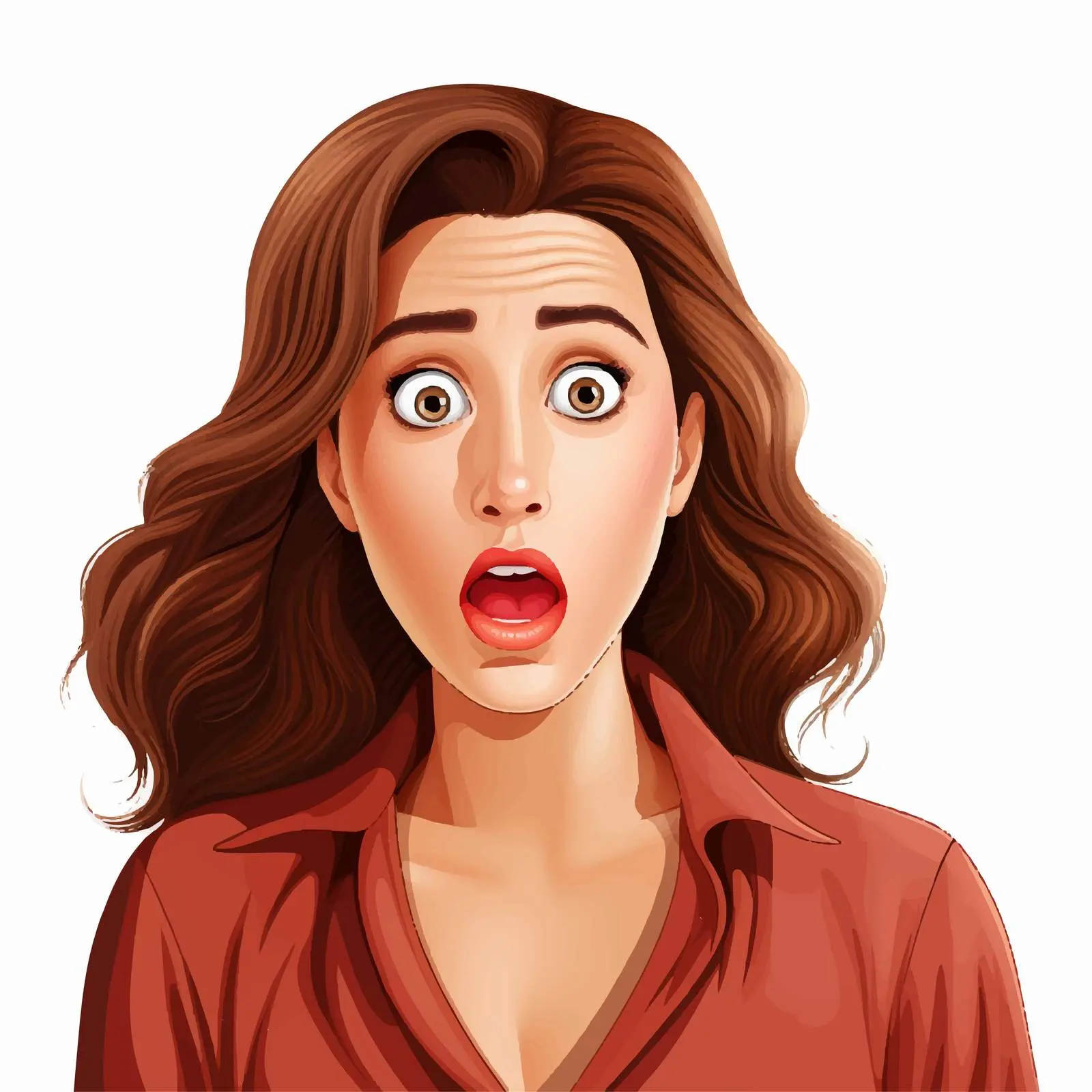 Shocked Woman Cartoon Vector Illustration — free download from Dotvec
