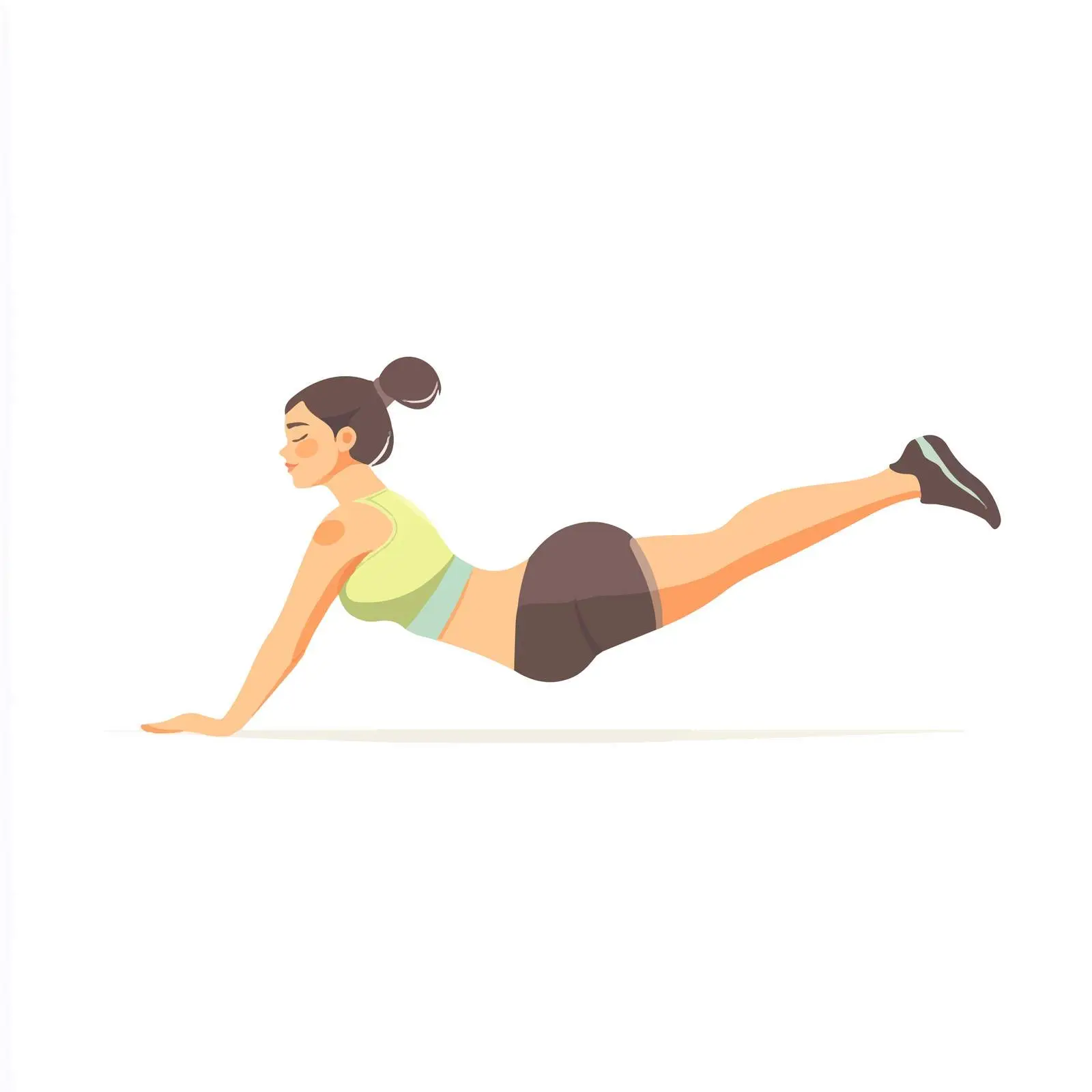 Woman Strengthening Her Core Abs — free download from Dotvec