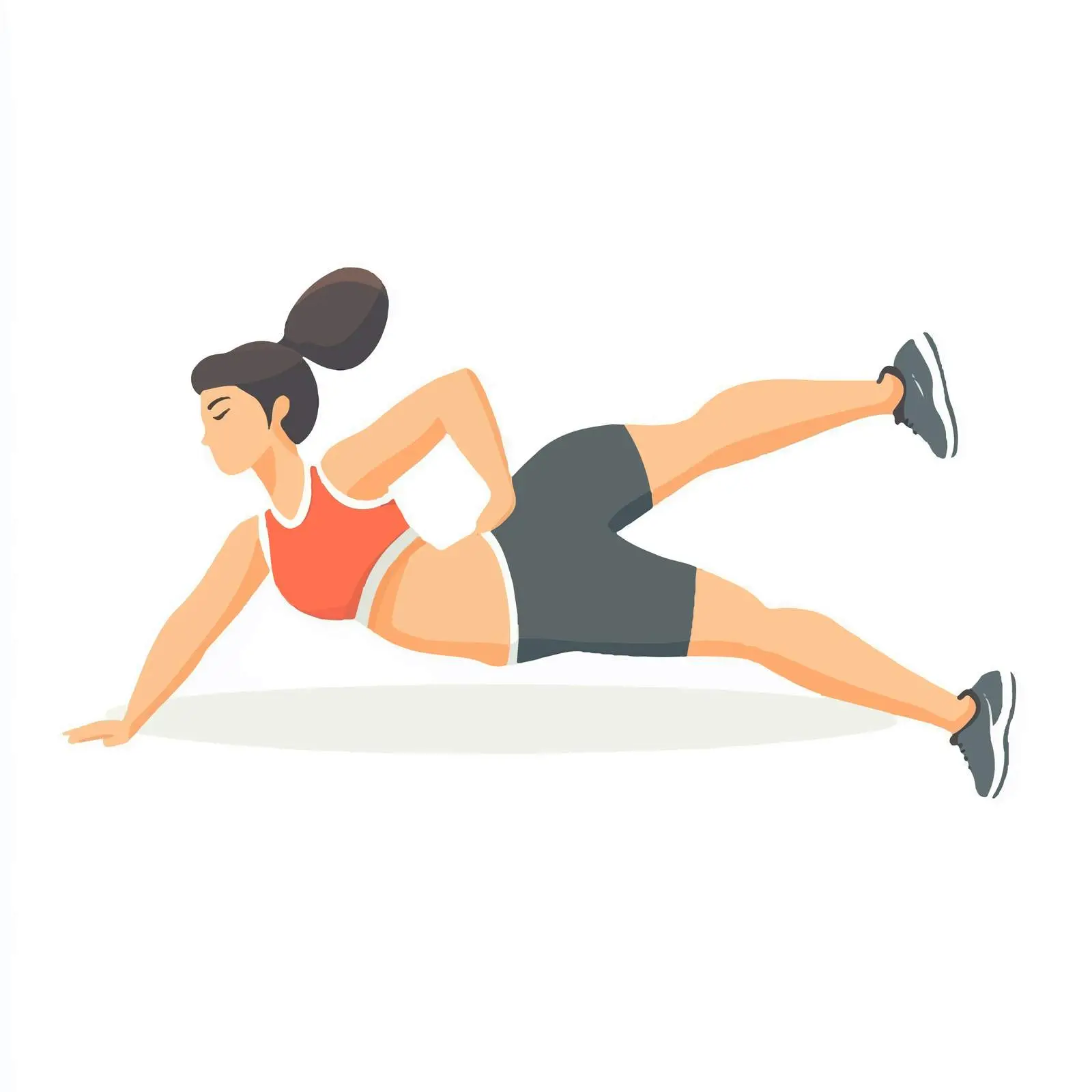 Woman Exercising for Strong Stomach Abs — free download from Dotvec